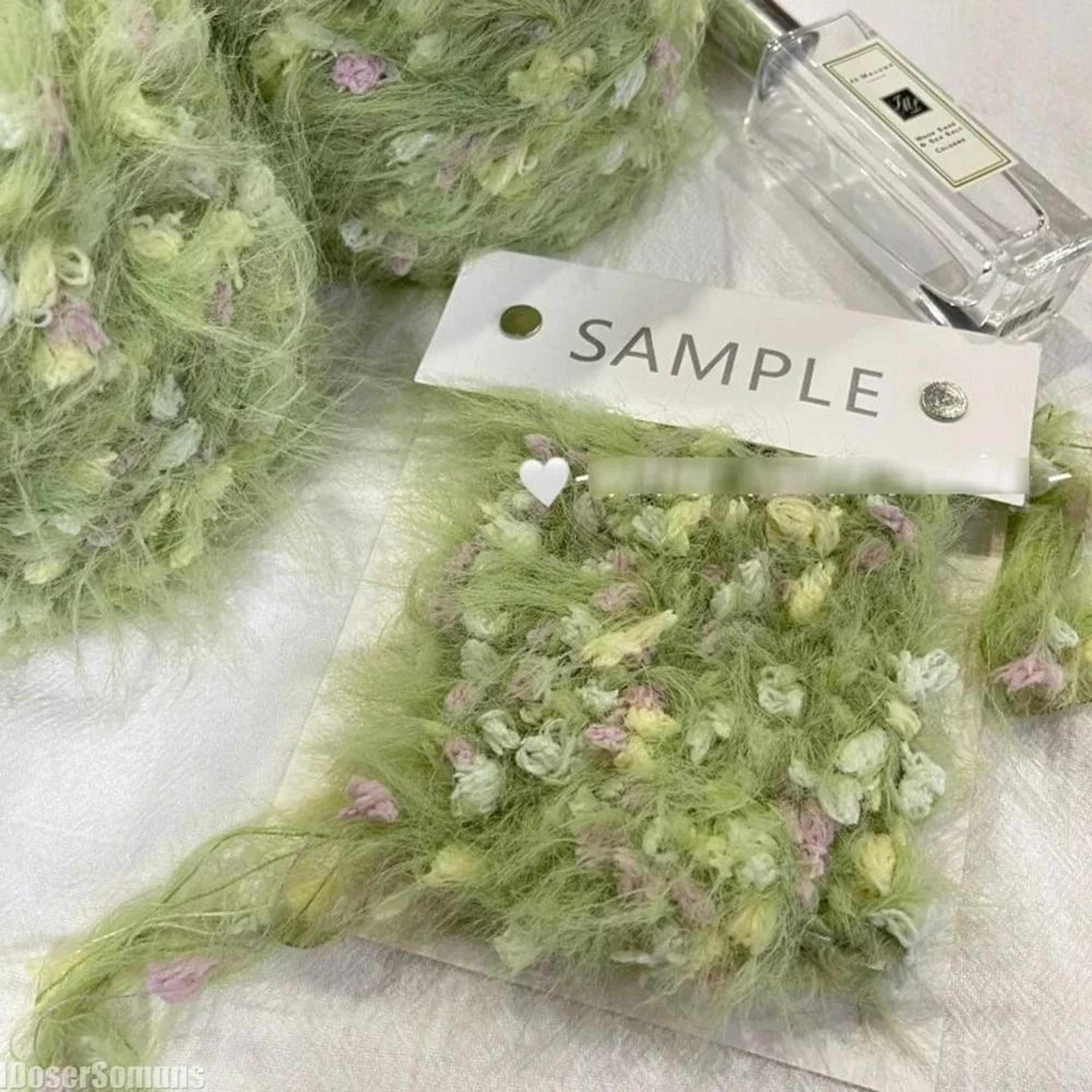 garden series hand mixed knitting yarn 125g green flower thread for crochet and crafting