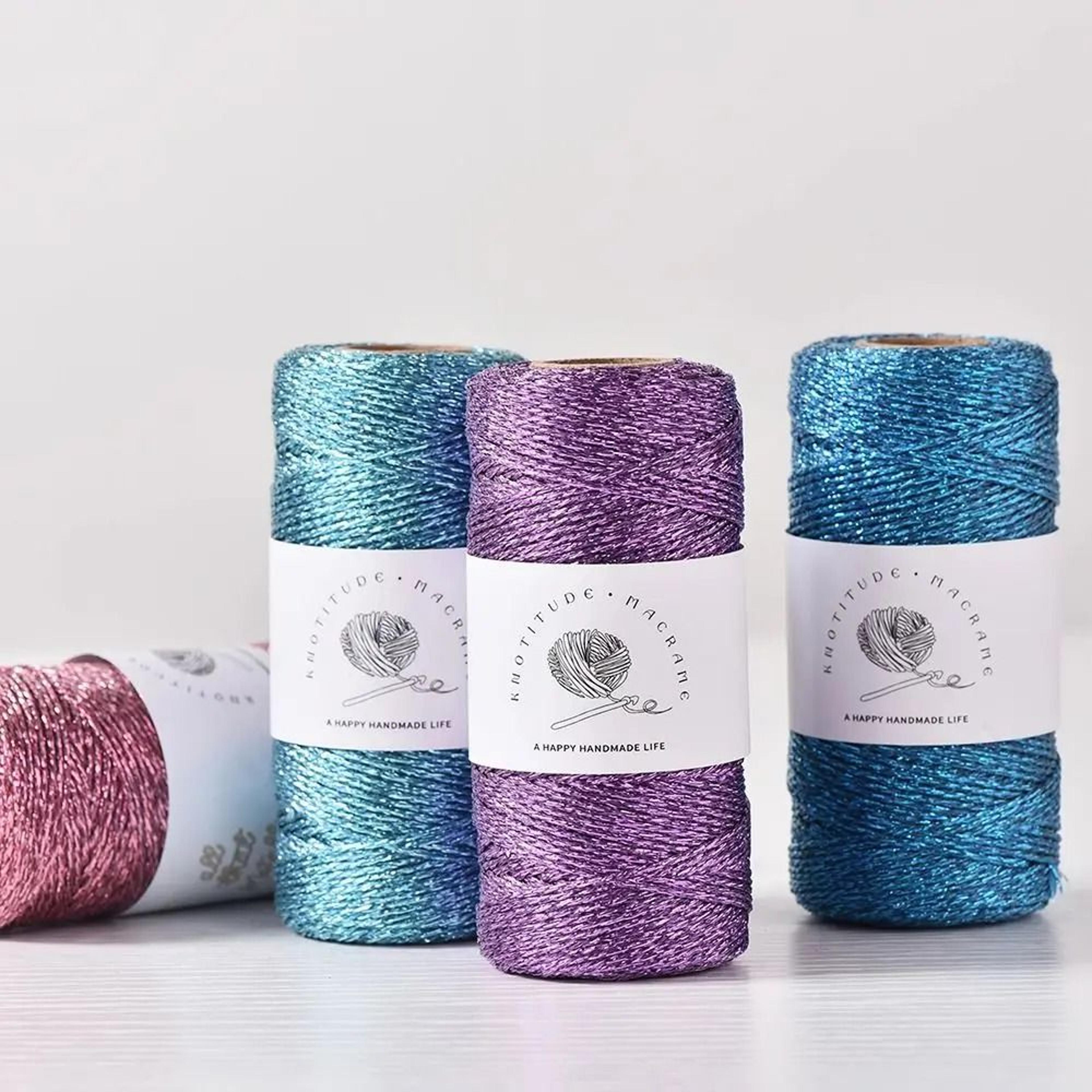 1mm metallic glitter yarn gold silver cord thread for knitting crochet and gift wrapping