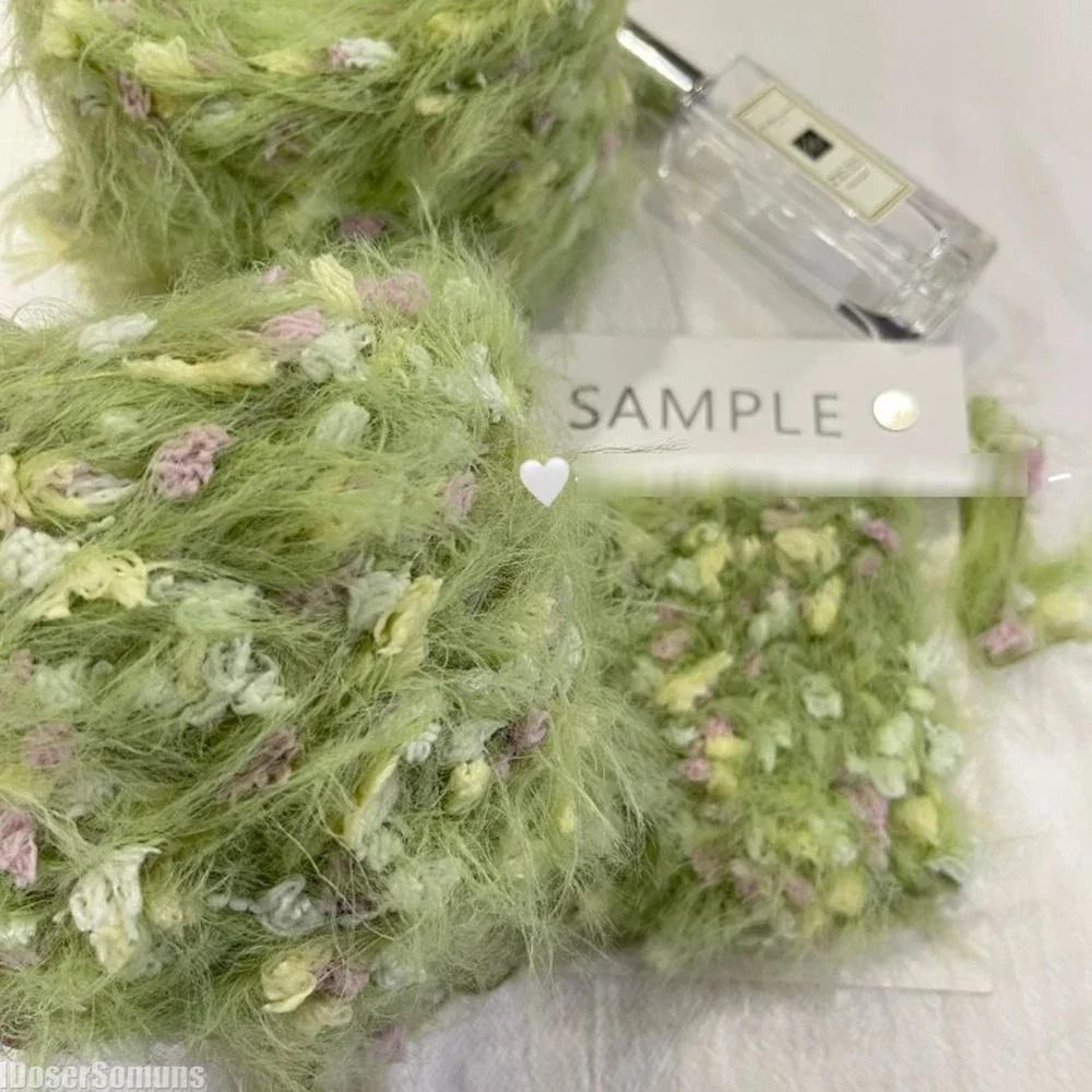 garden series hand mixed knitting yarn 100g green flower thread for diy crochet and crafting