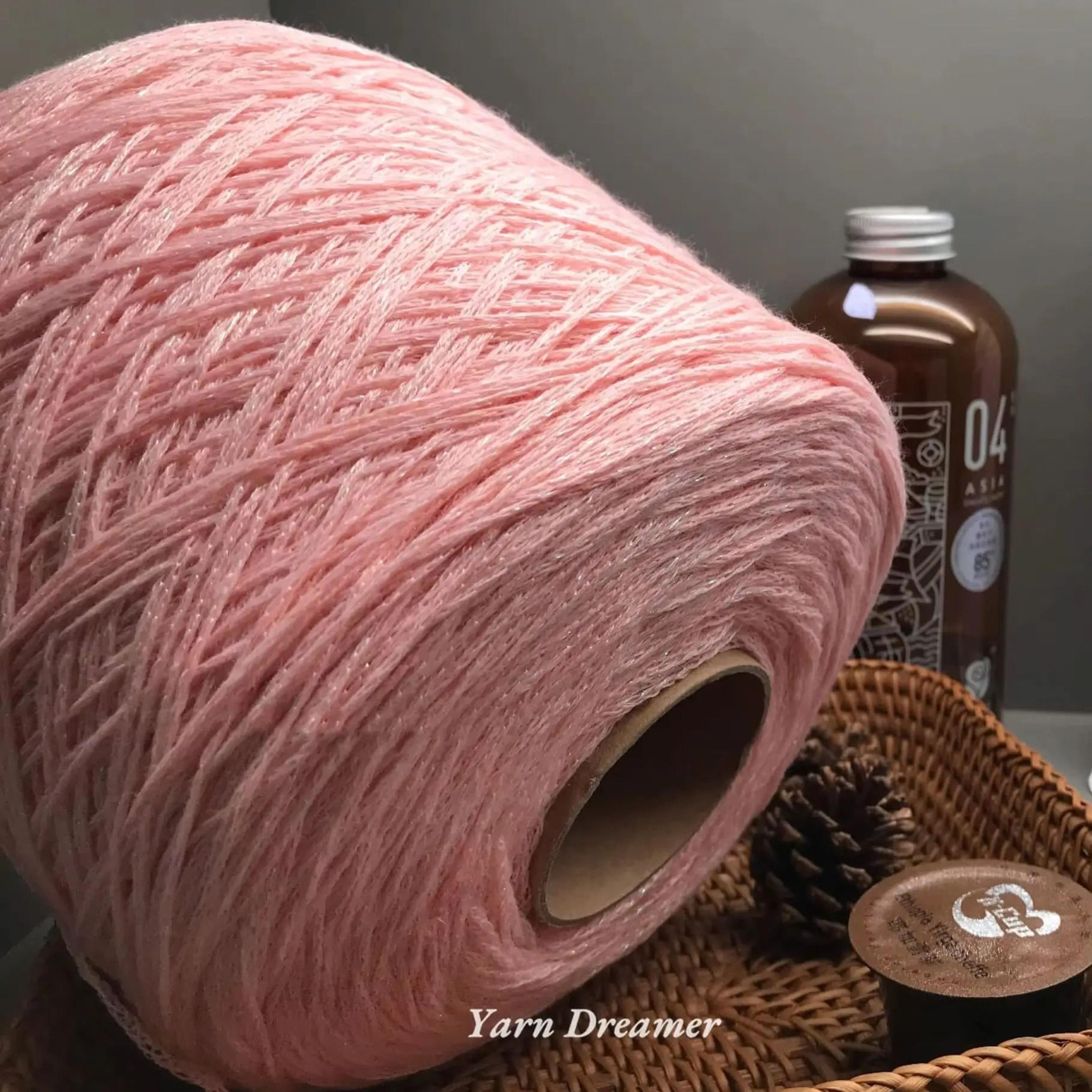 5 colors glitter yarn 100g rose pink hollow thread for crochet and hand knitting