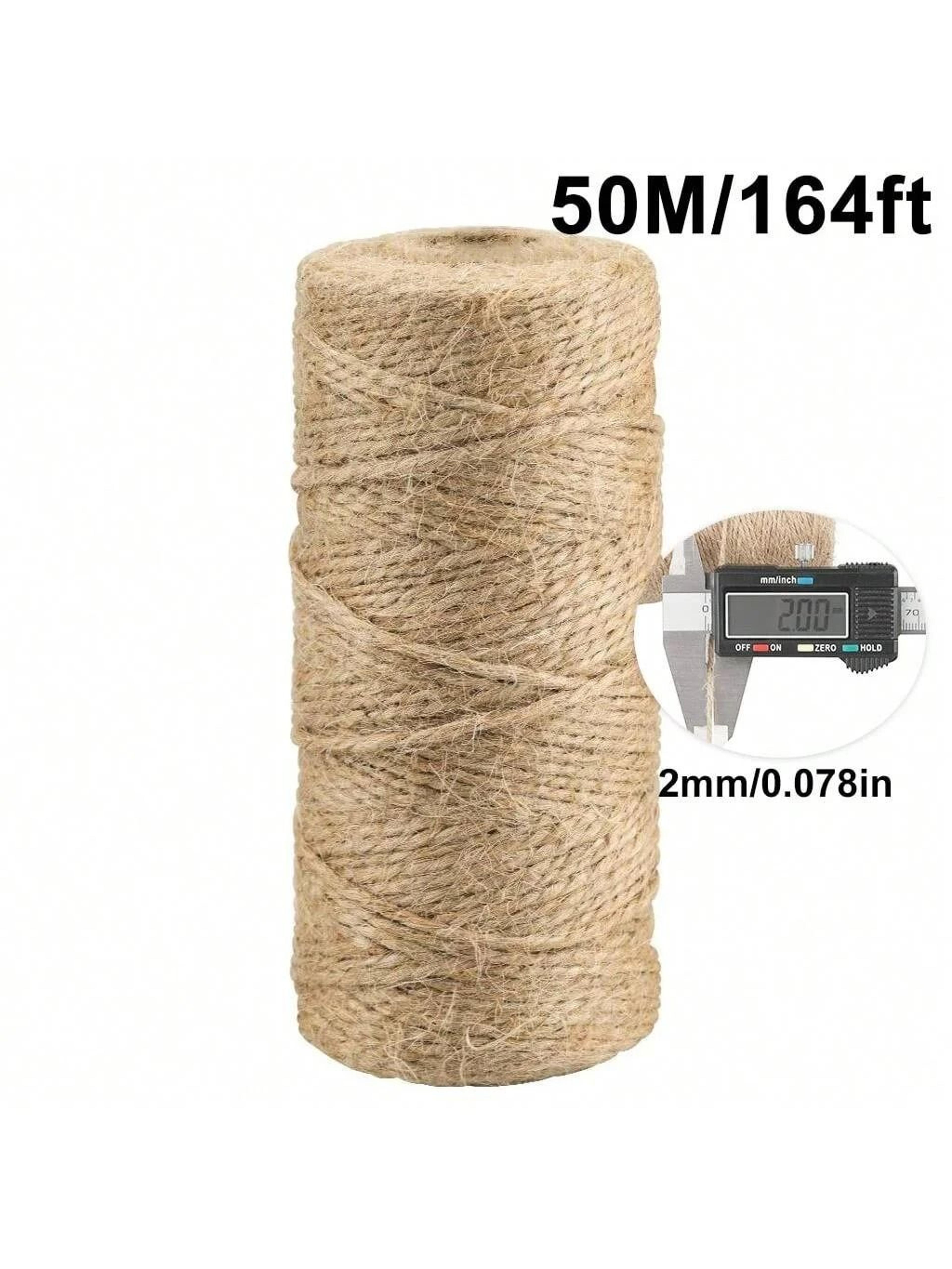 natural jute rope 2mm odorless twine cord for diy crafts cat scratching and home decor