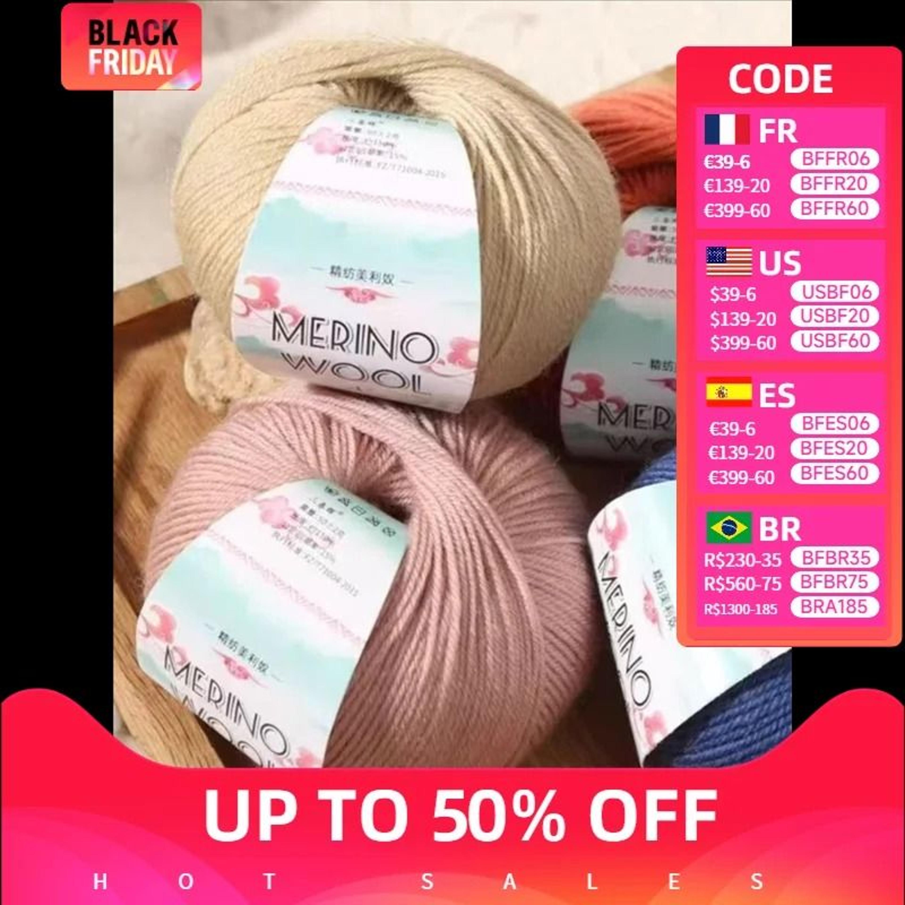 50g merino wool yarn ball soft cozy coarse thread for diy knitting crochet sweaters scarves
