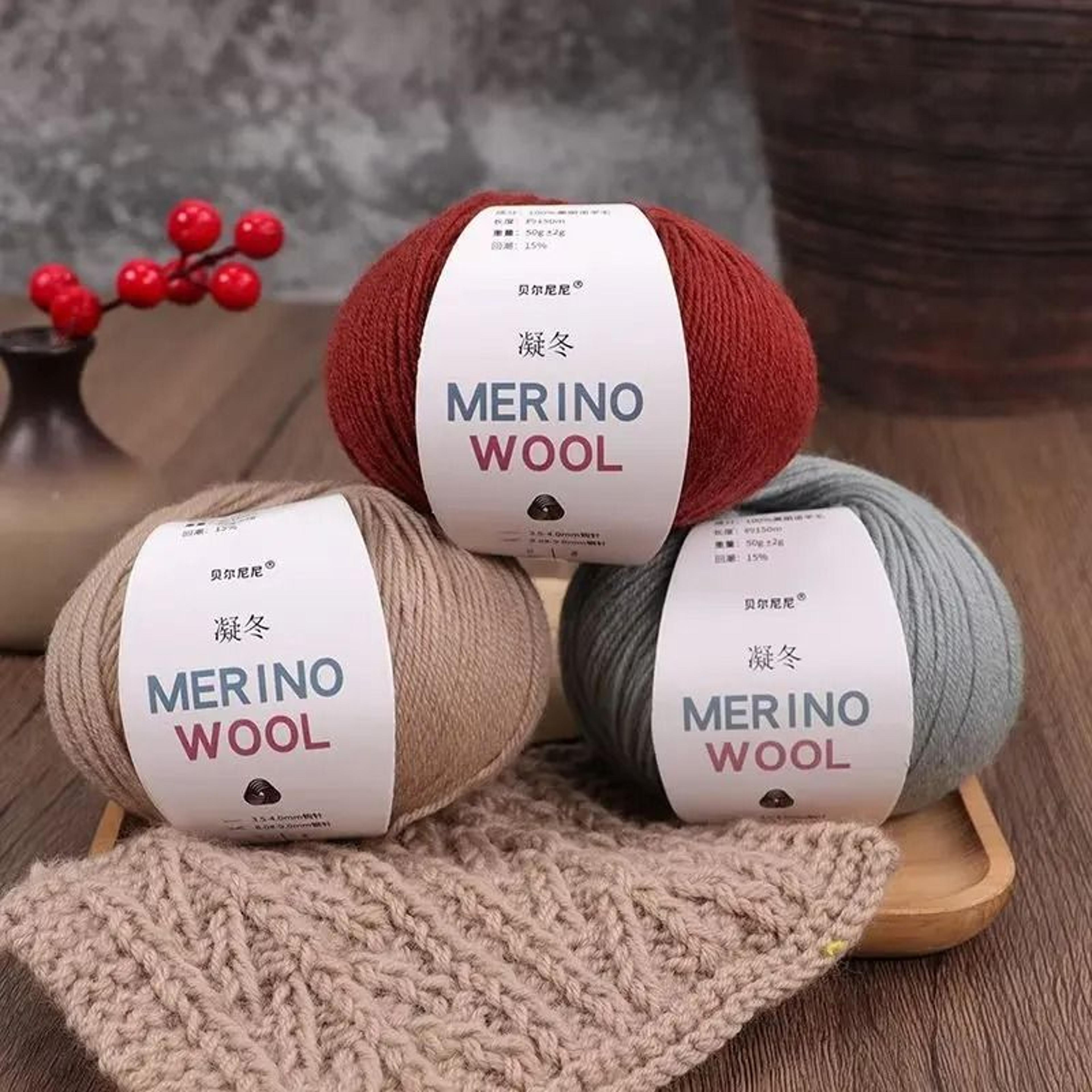 50g wool yarn soft medium thick thread for hand knitted crochet scarves hats baby garments