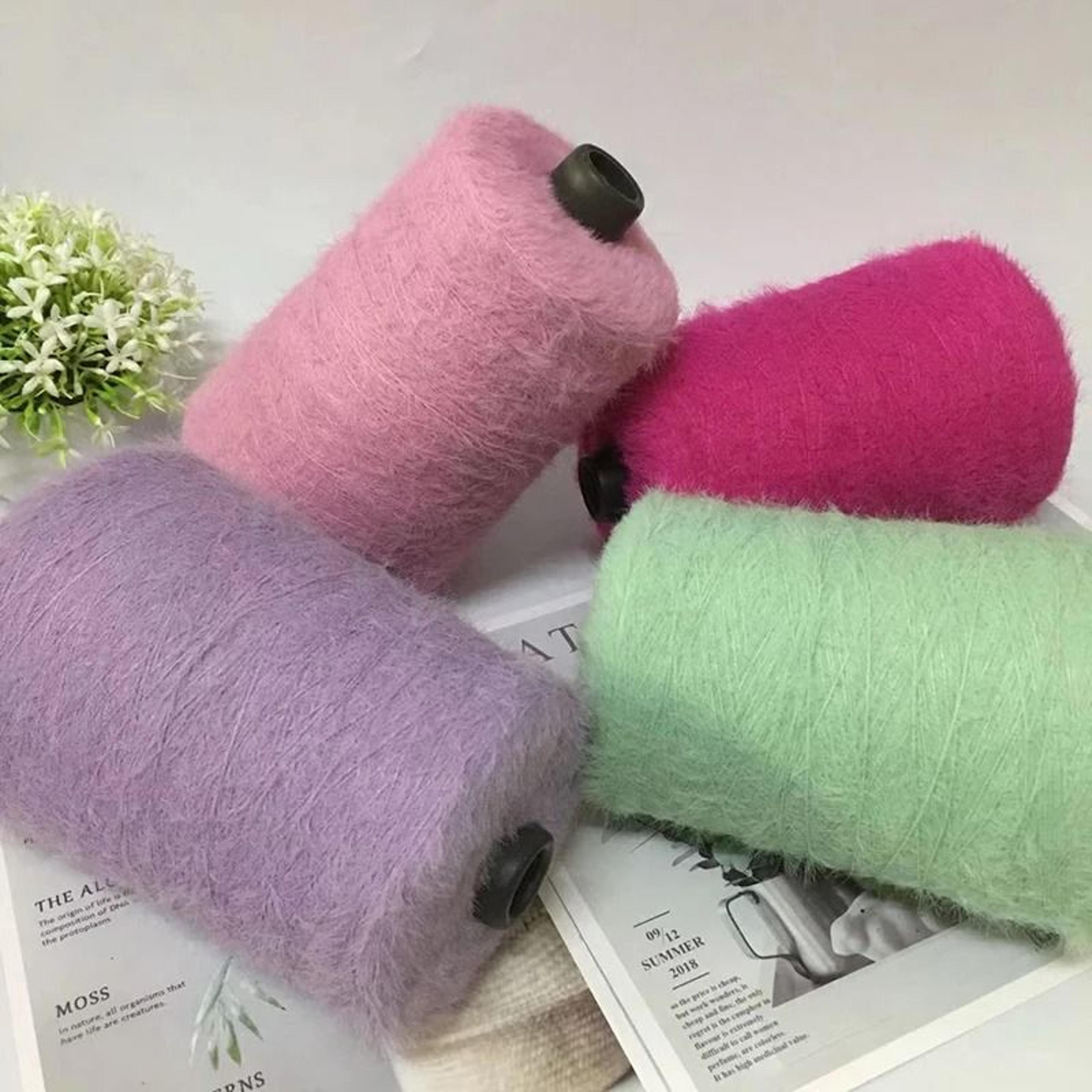 500g bulk imitation mink wool fur yarn soft non-shedding thread for hand-knitting sweaters and scarves