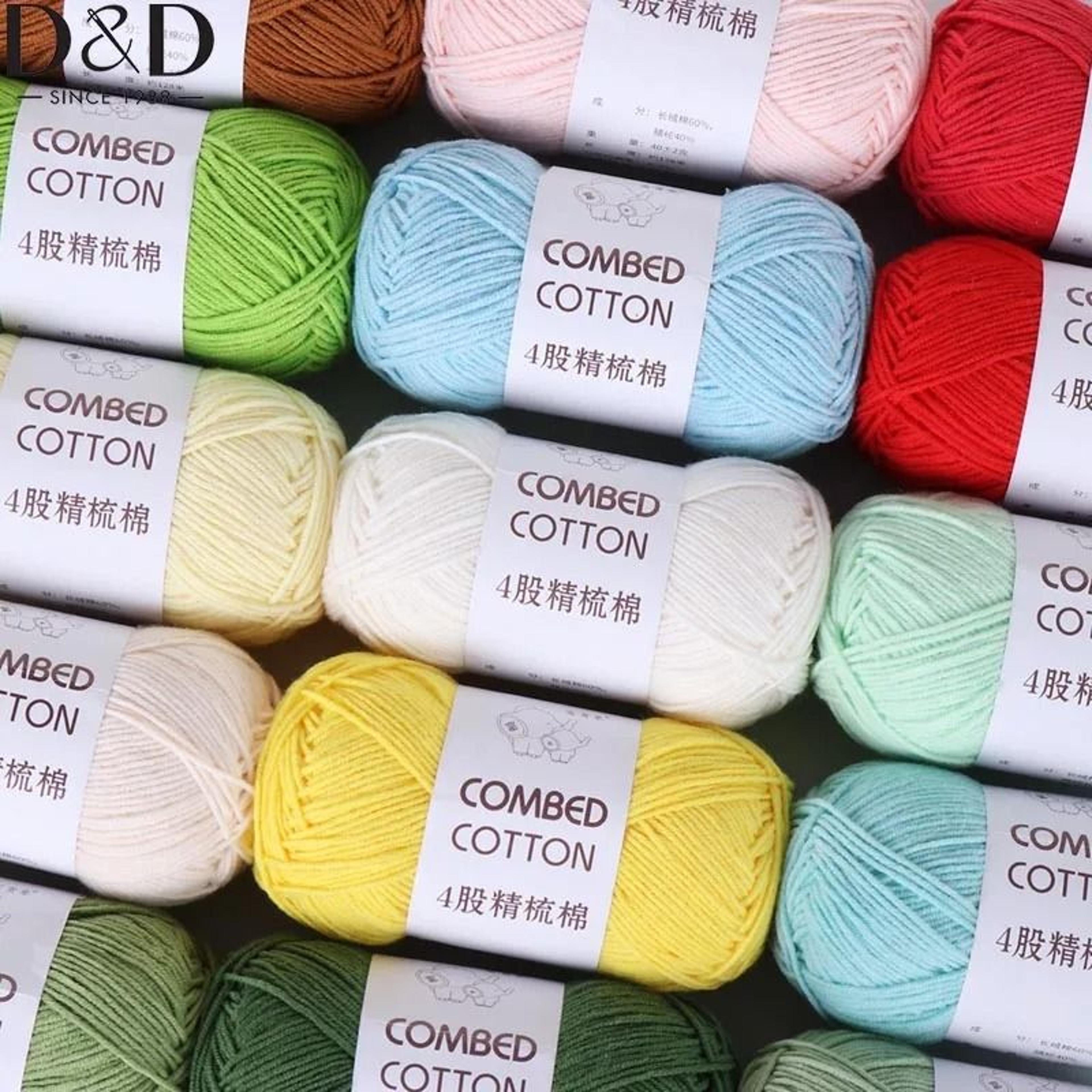 4 strands milk cotton wool yarn 40g soft thread for diy baby clothes dolls scarves and barrettes