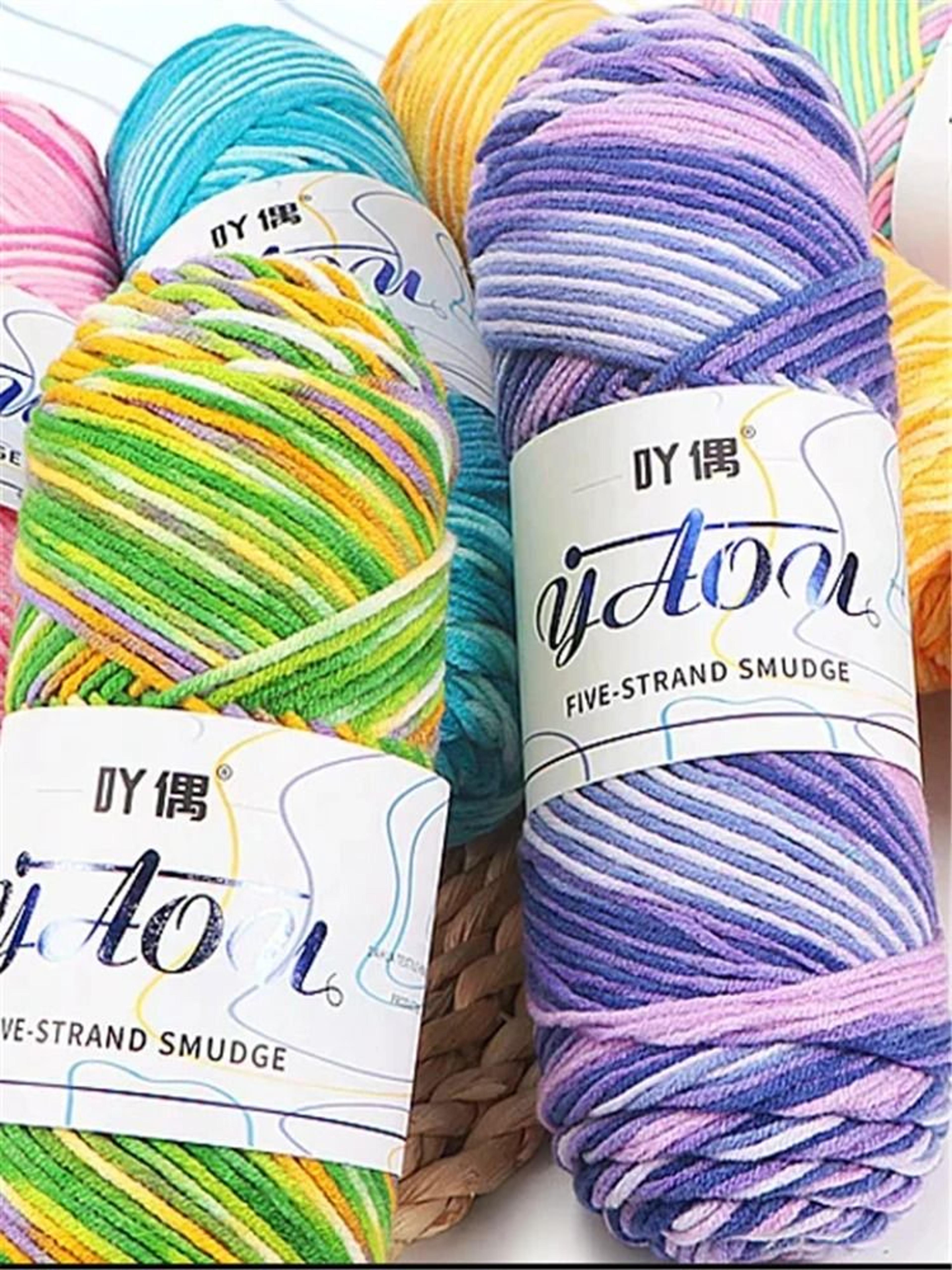 5-strand milk cotton yarn 28 colors soft dyed thread for diy baby clothes scarves and crafts