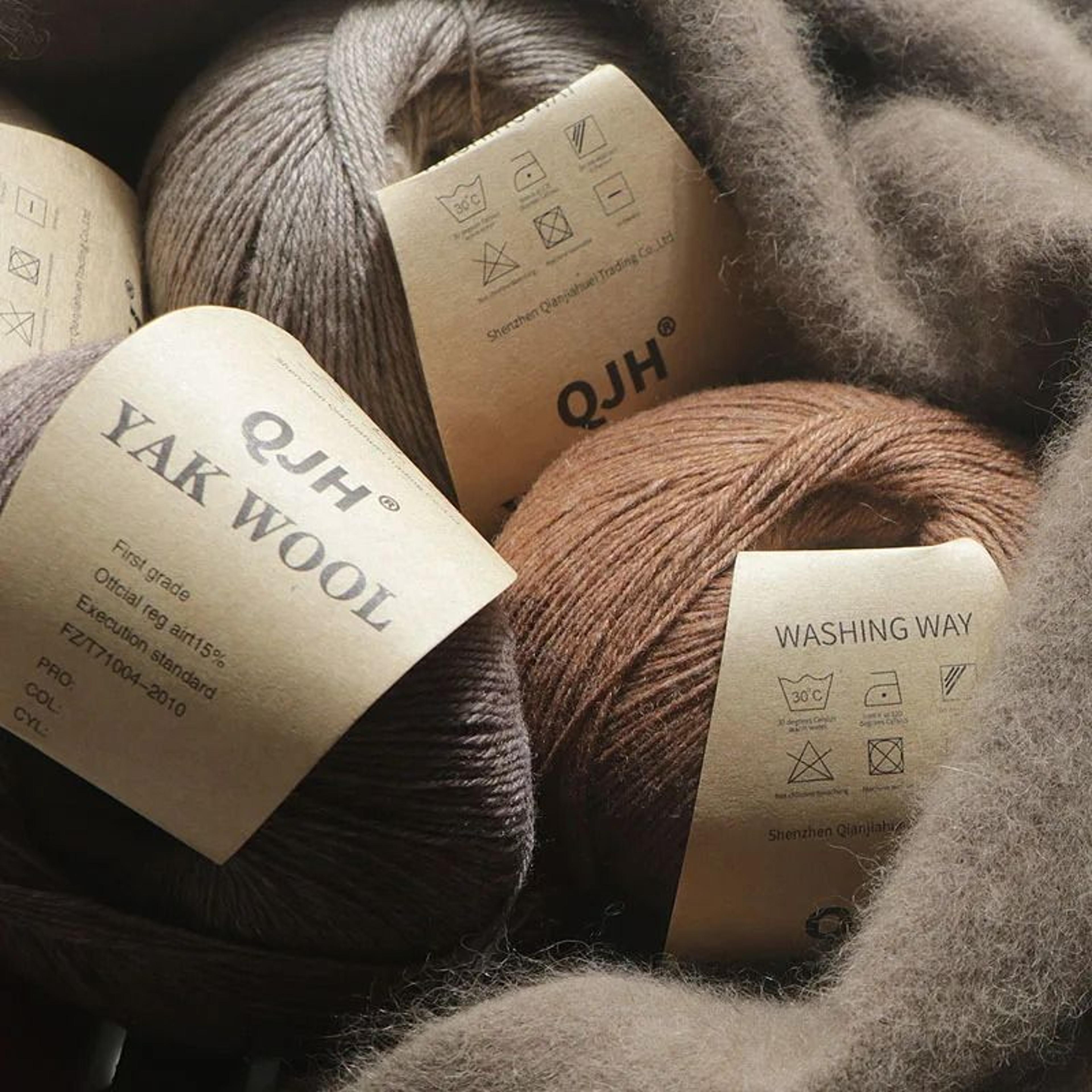qjh 10pcs set natural yak wool yarn soft anti-pilling thread for knitting sweaters and scarves