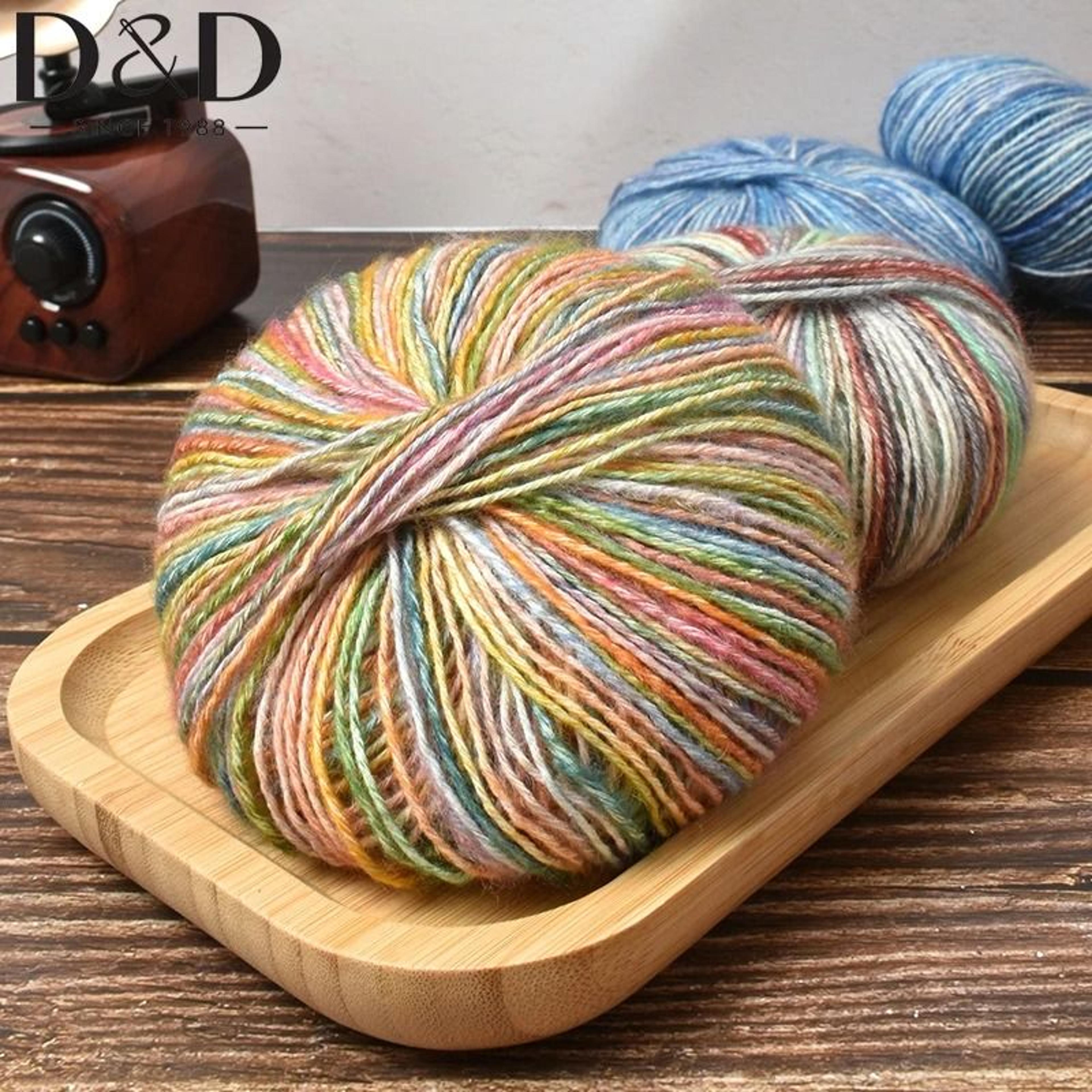 50g gradient cake yarn mohair cotton blend soft winter thread for crochet scarves hats and clothing