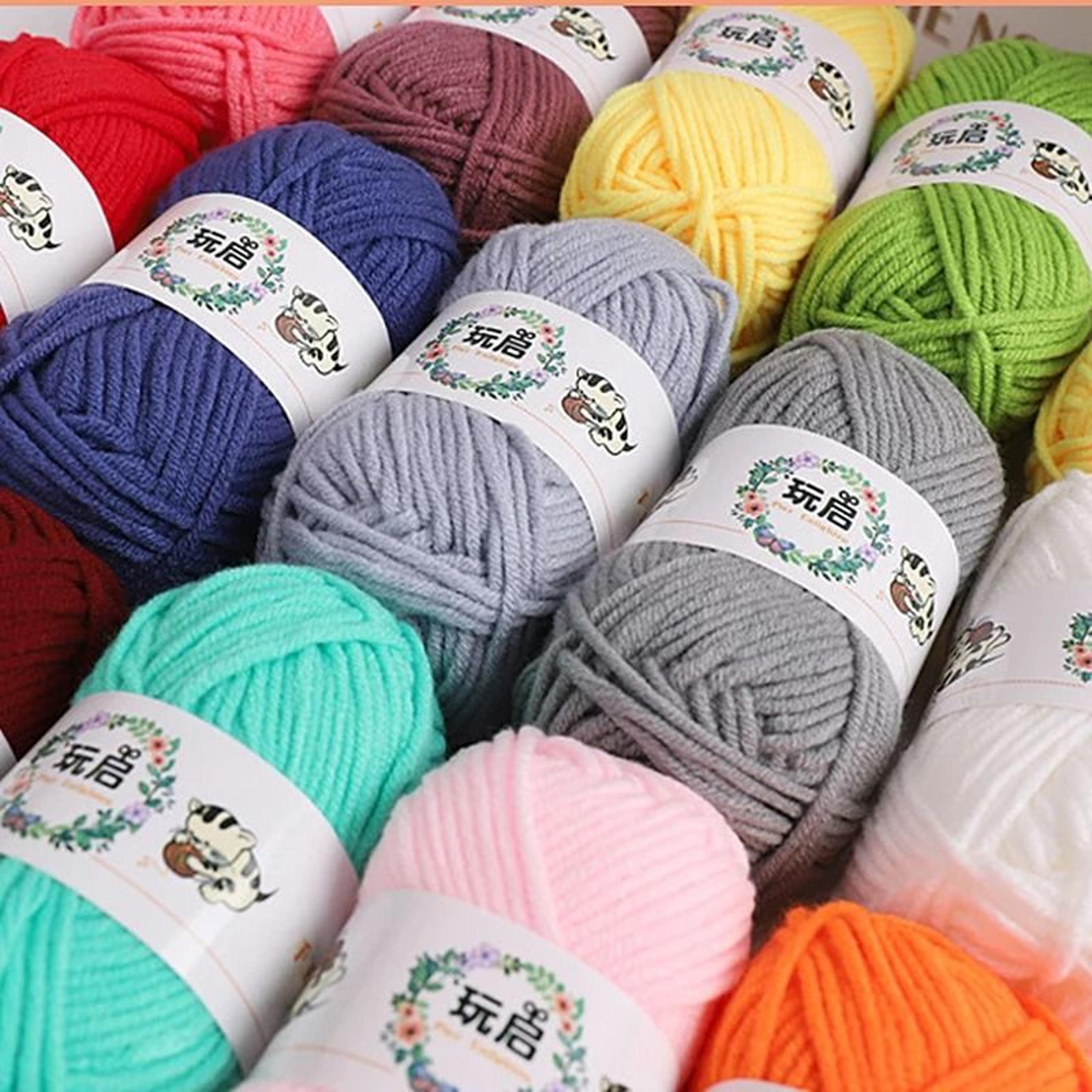 25g baby milk cotton yarn soft thread mini roll for amigurumi dolls diy crochet sweaters and crafts