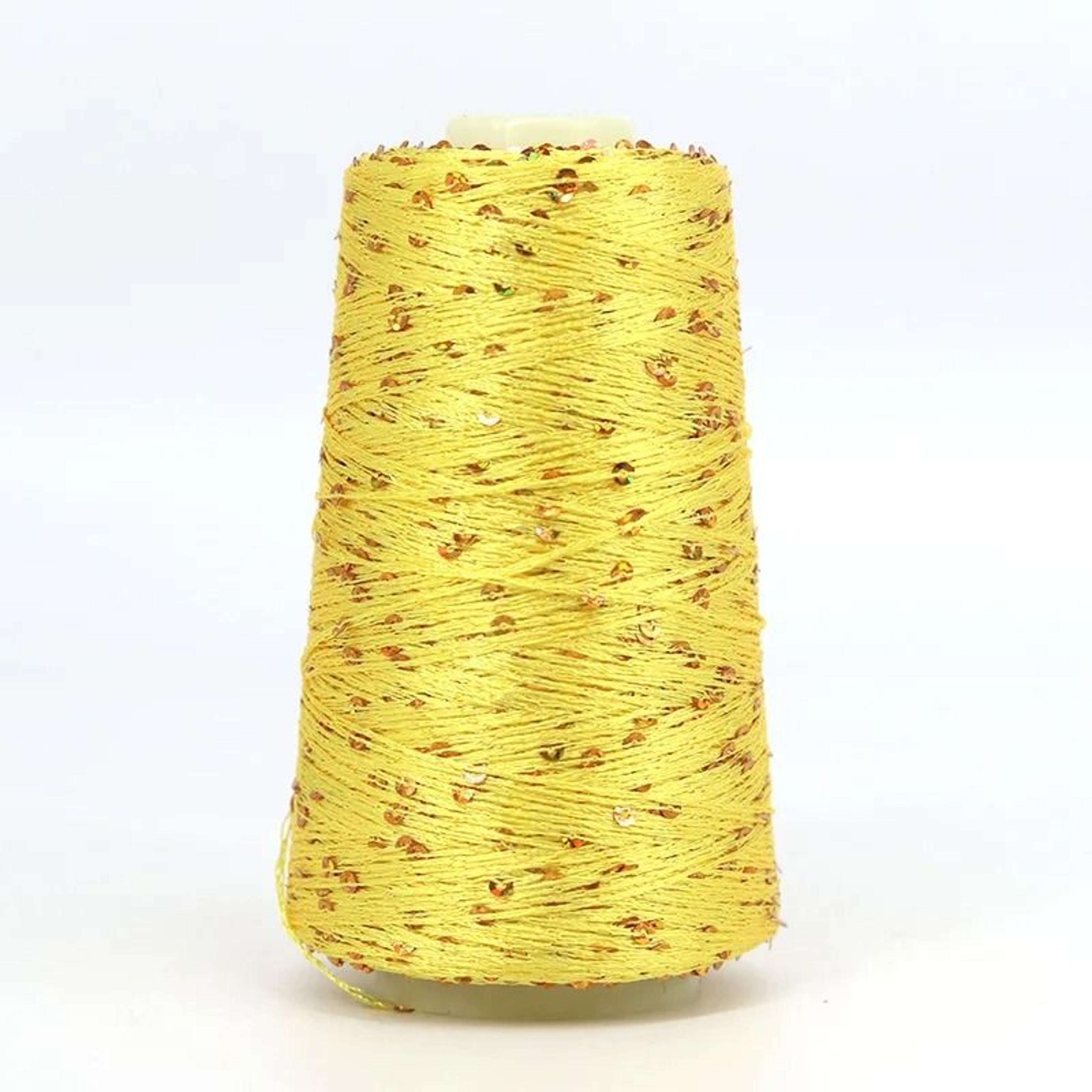 50g 140m sequins cotton yarn 6mm+3mm special glitter match thread for diy crochet dolls and knitting