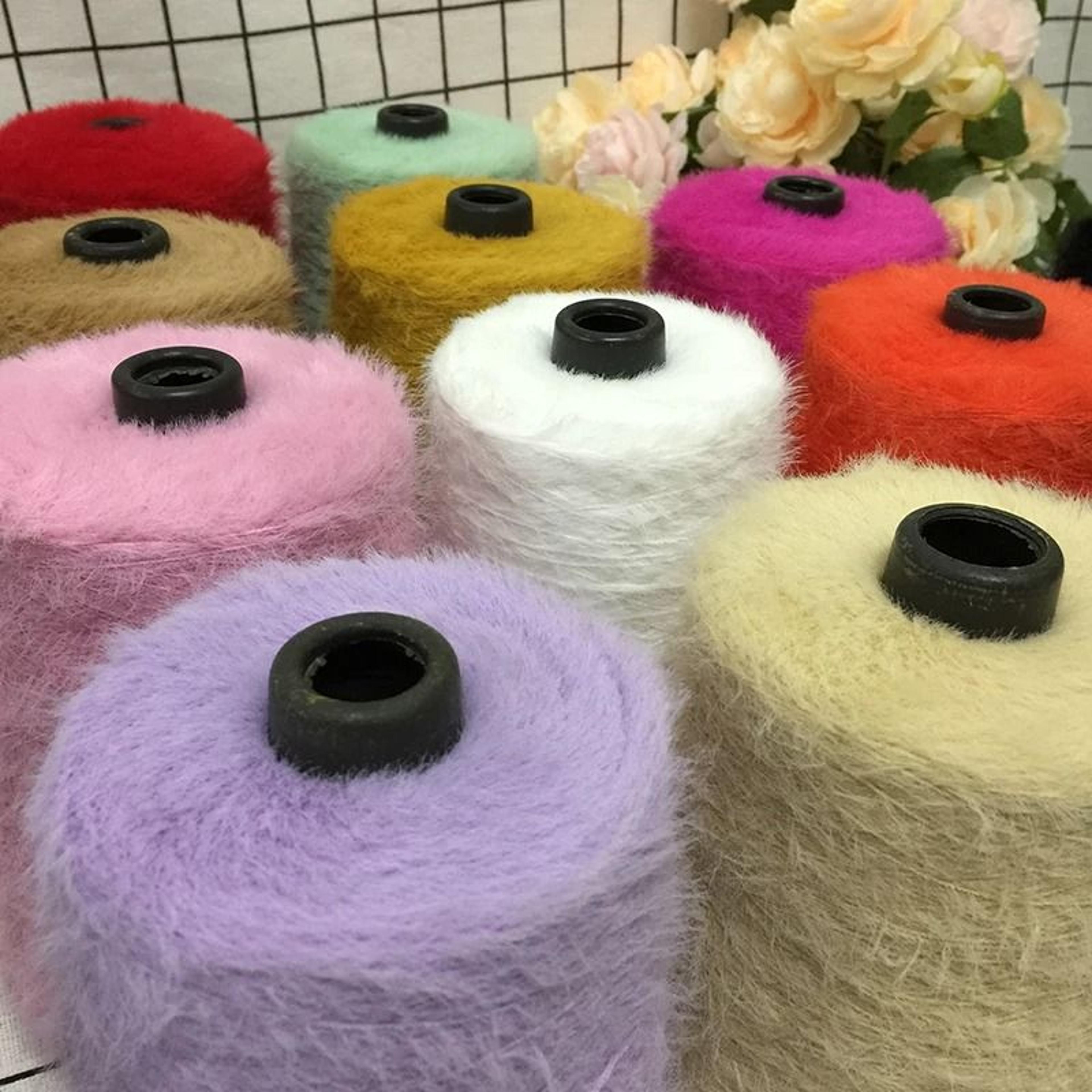 500g bulk mink wool blend plush yarn soft fluffy thread for sweaters scarves and shawls