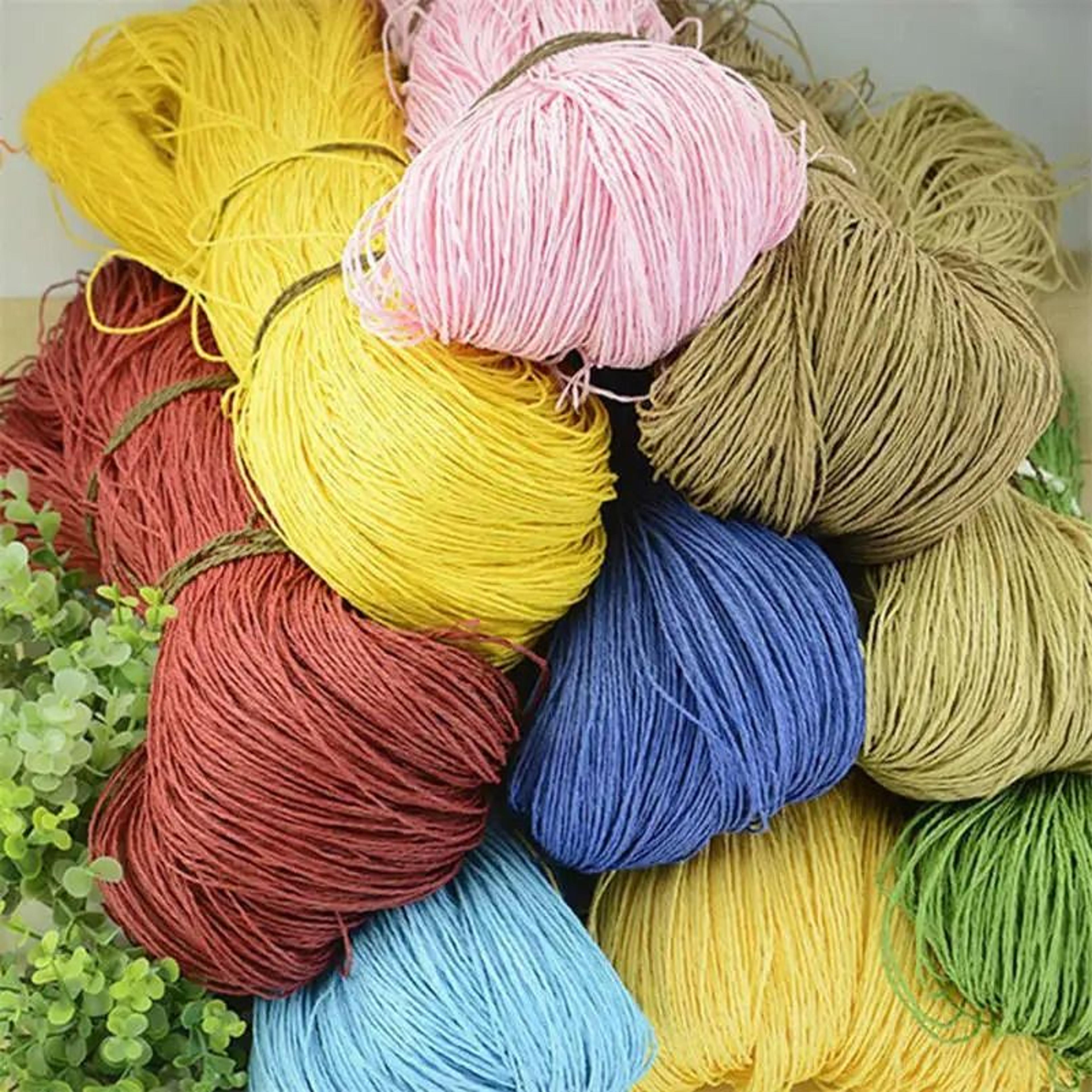 500g 600m natural raffia straw yarn soft breathable strand for summer sun hats handbags and baskets