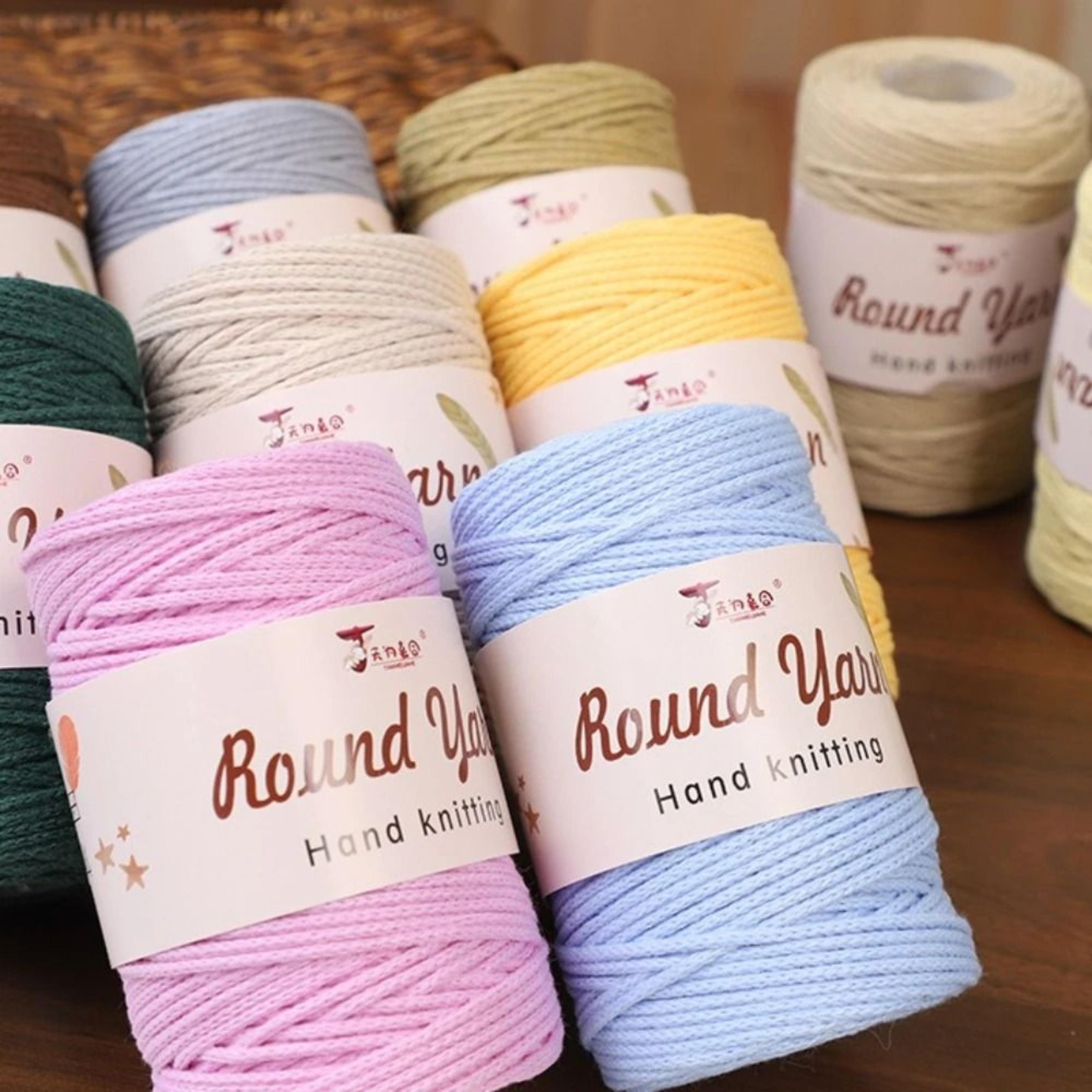 100g 2mm hollow cotton yarn round strand thread for diy crochet bags hats and crafts