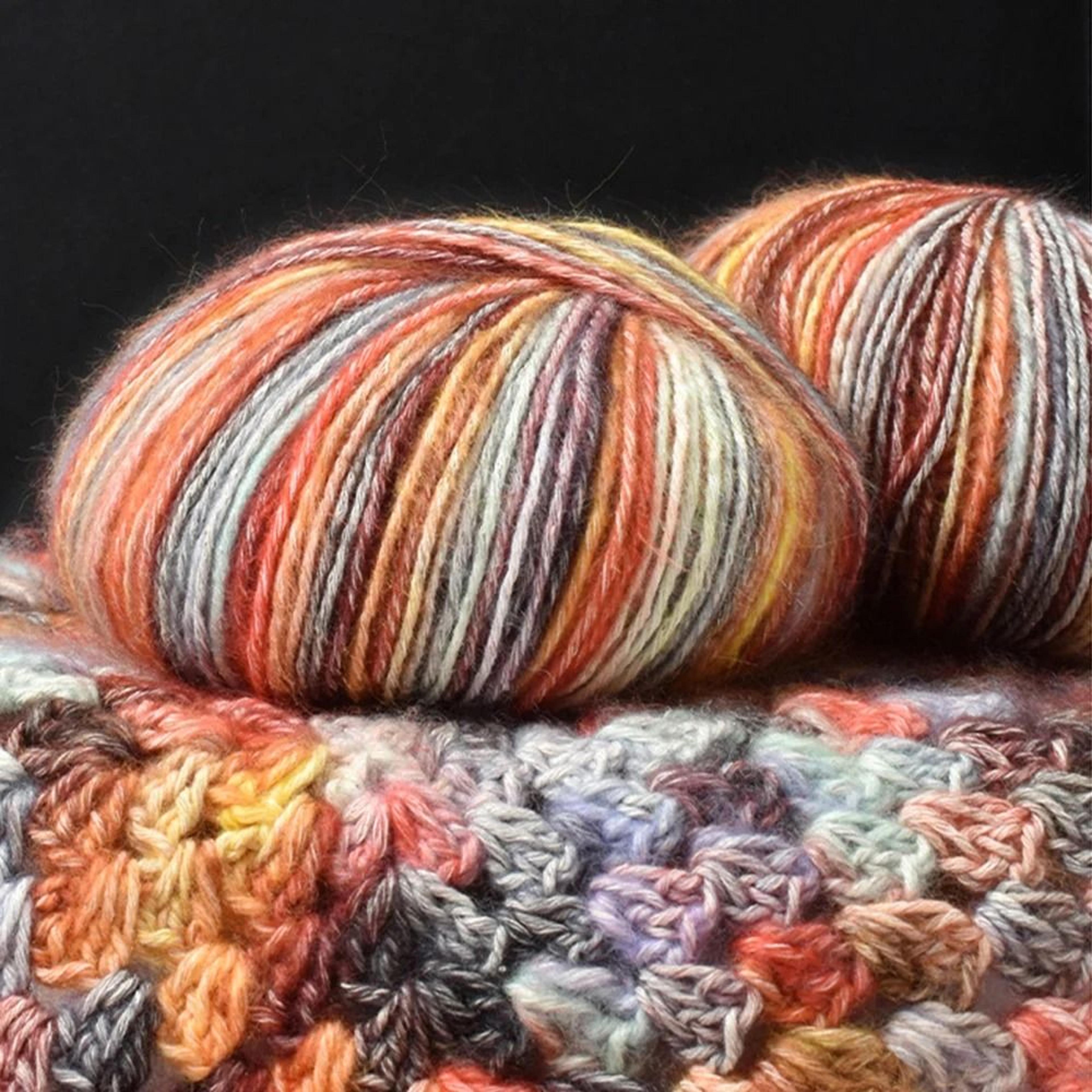 50g colorful dyed 73% cotton medium thick yarn for diy crochet sweaters scarves and handbags