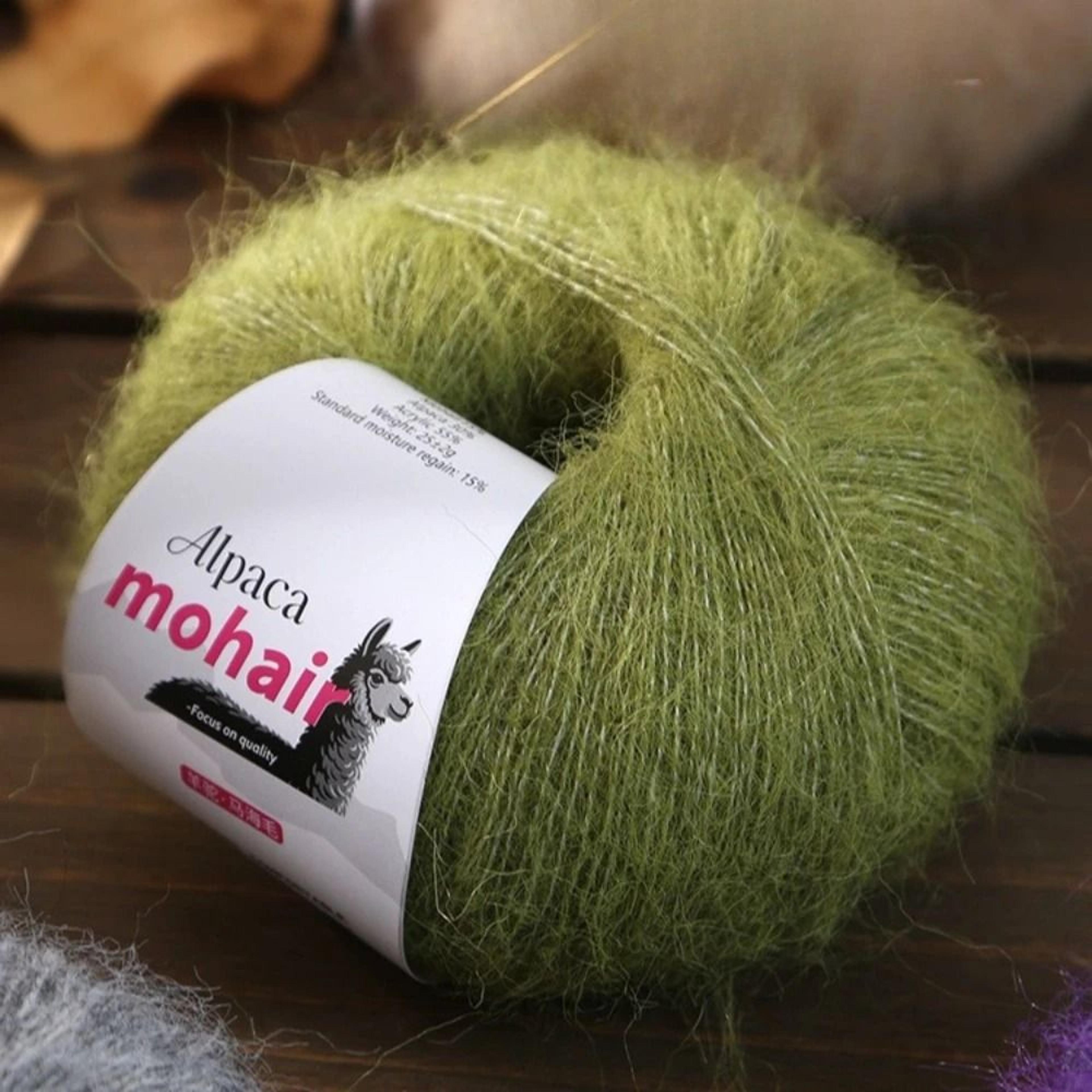 25g long haired alpaca mohair yarn ball soft fluffy thread for sweaters scarves dolls and hats