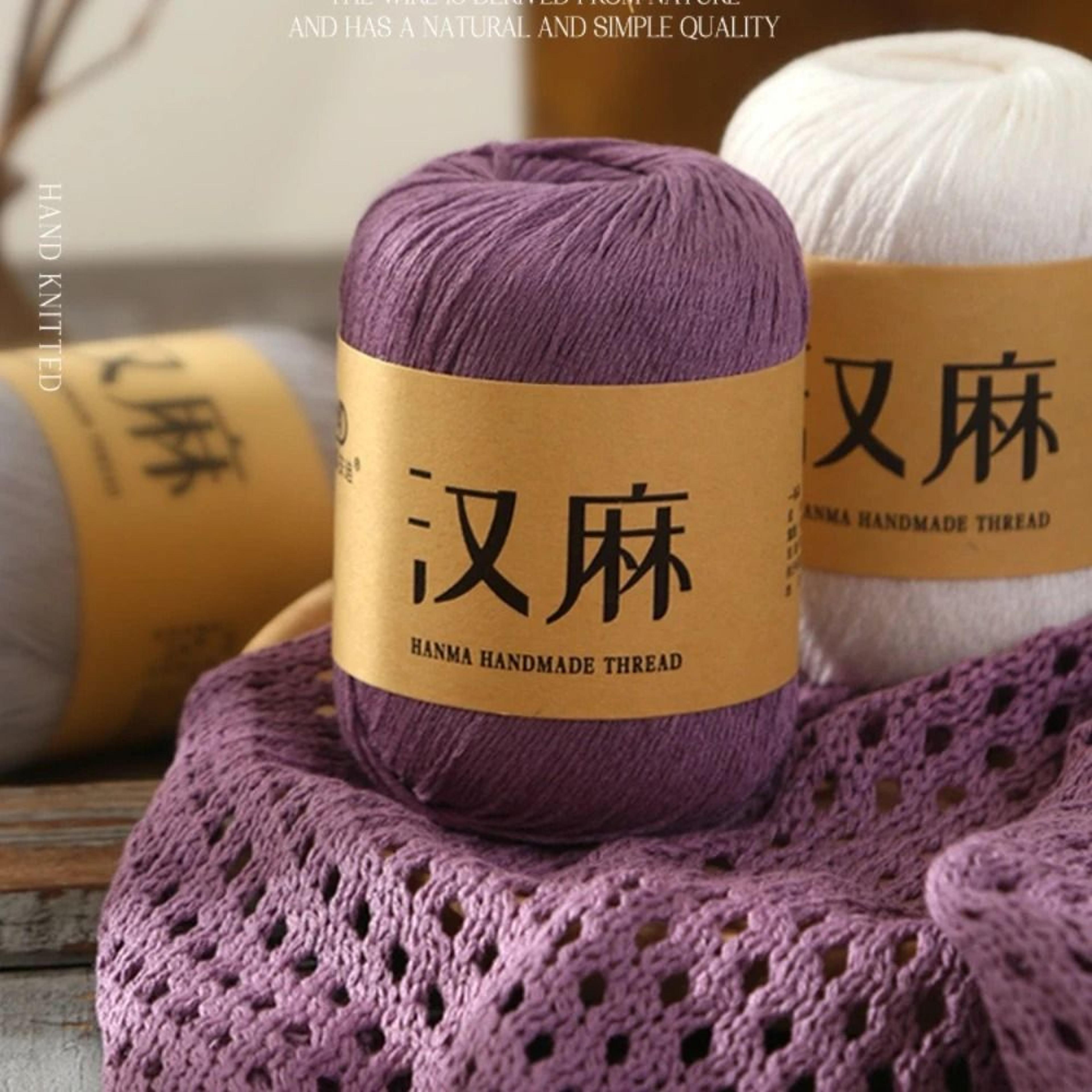 300g 6pcs set summer hemp silk lace yarn breathable linen thread for diy hats and summer knitwear