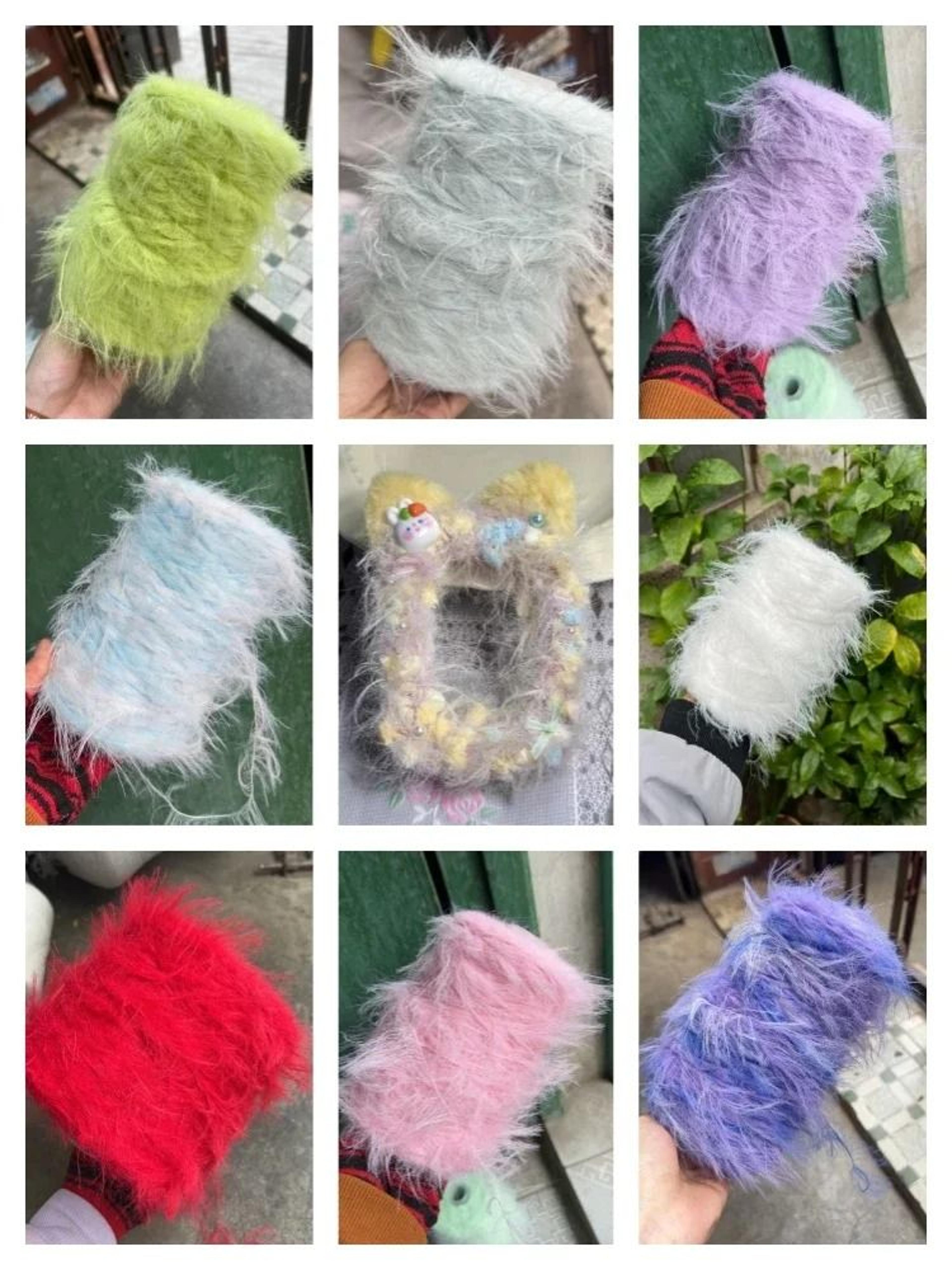 non-shedding 10cm long hair mink wool yarn soft plush thread for blankets scarves and diy crafts