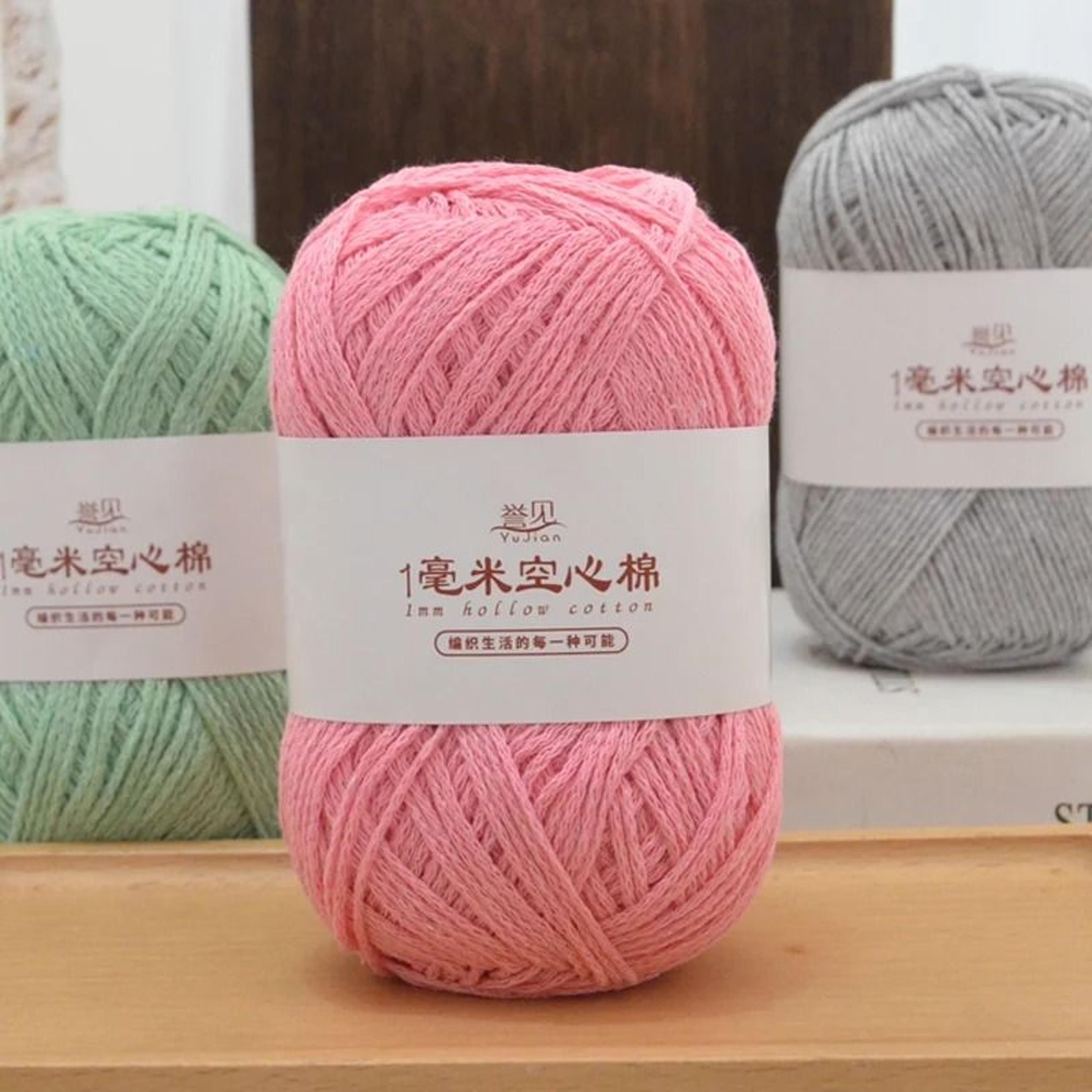 4-pack 400g solid color hollow cotton yarn 100g roll for diy crochet bags hats tableware mats and slippers