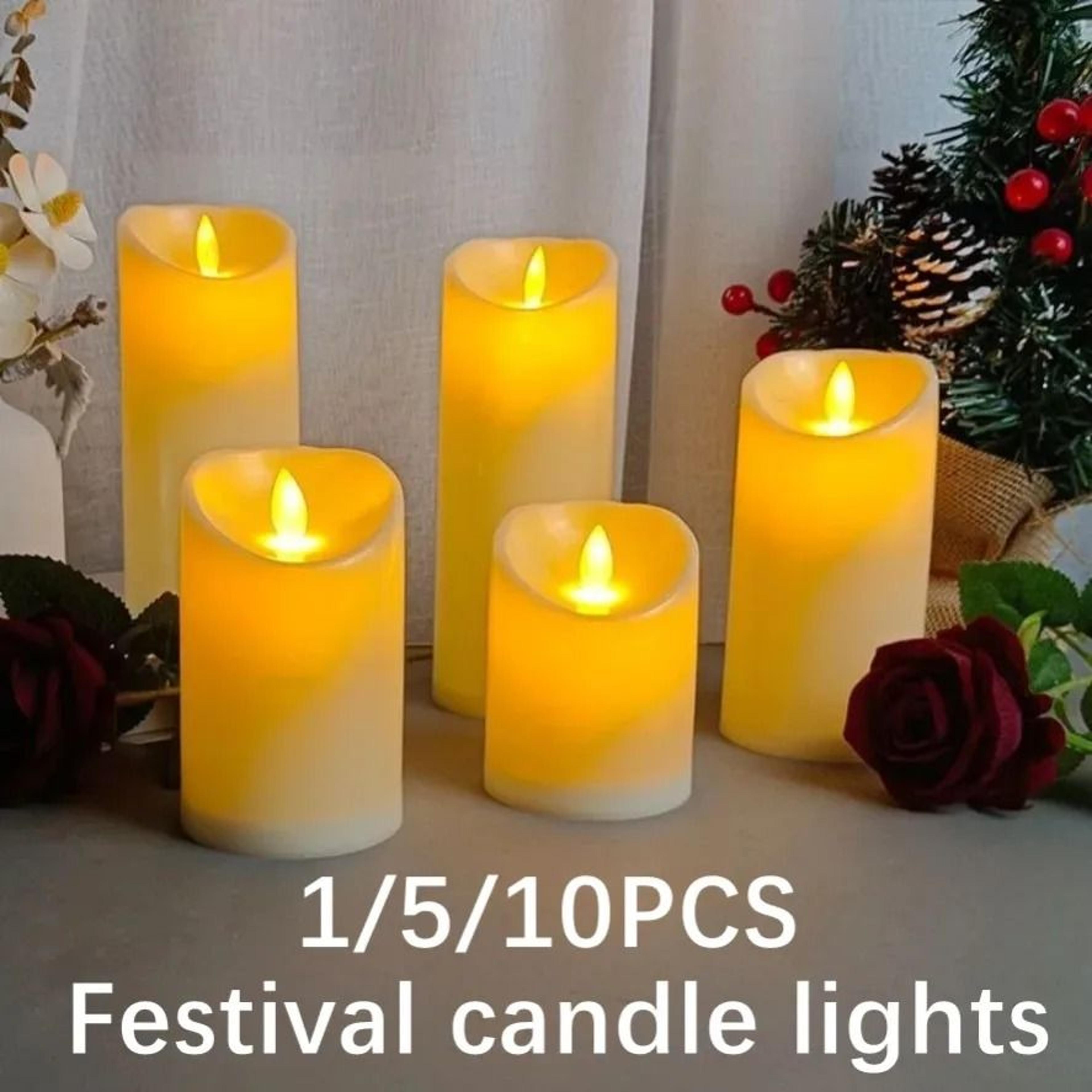 1 to 10 pcs swing led flameless flickering candle lights for christmas weddings and birthday parties