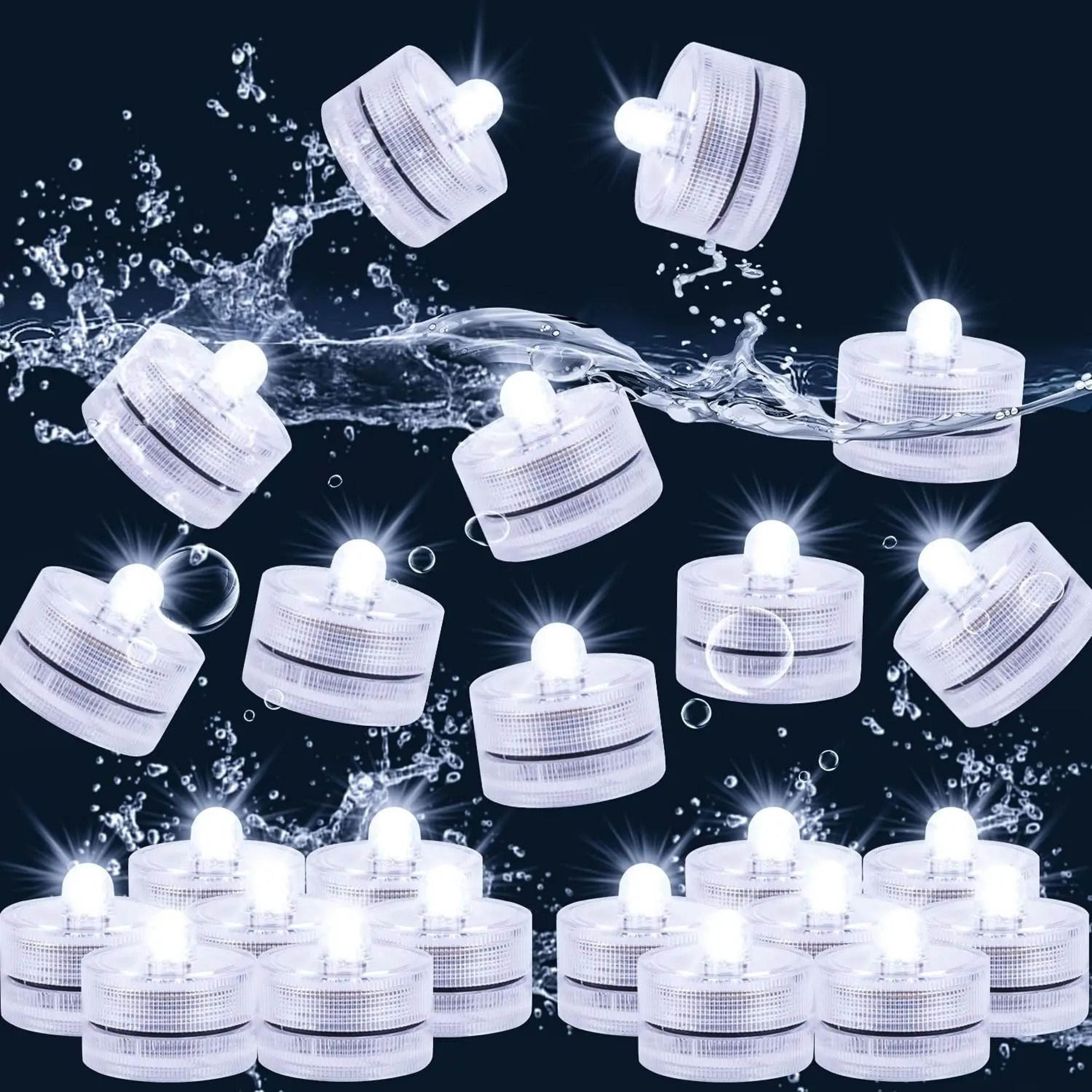 waterproof submersible led tea light candles flameless underwater lights for pools vases and weddings
