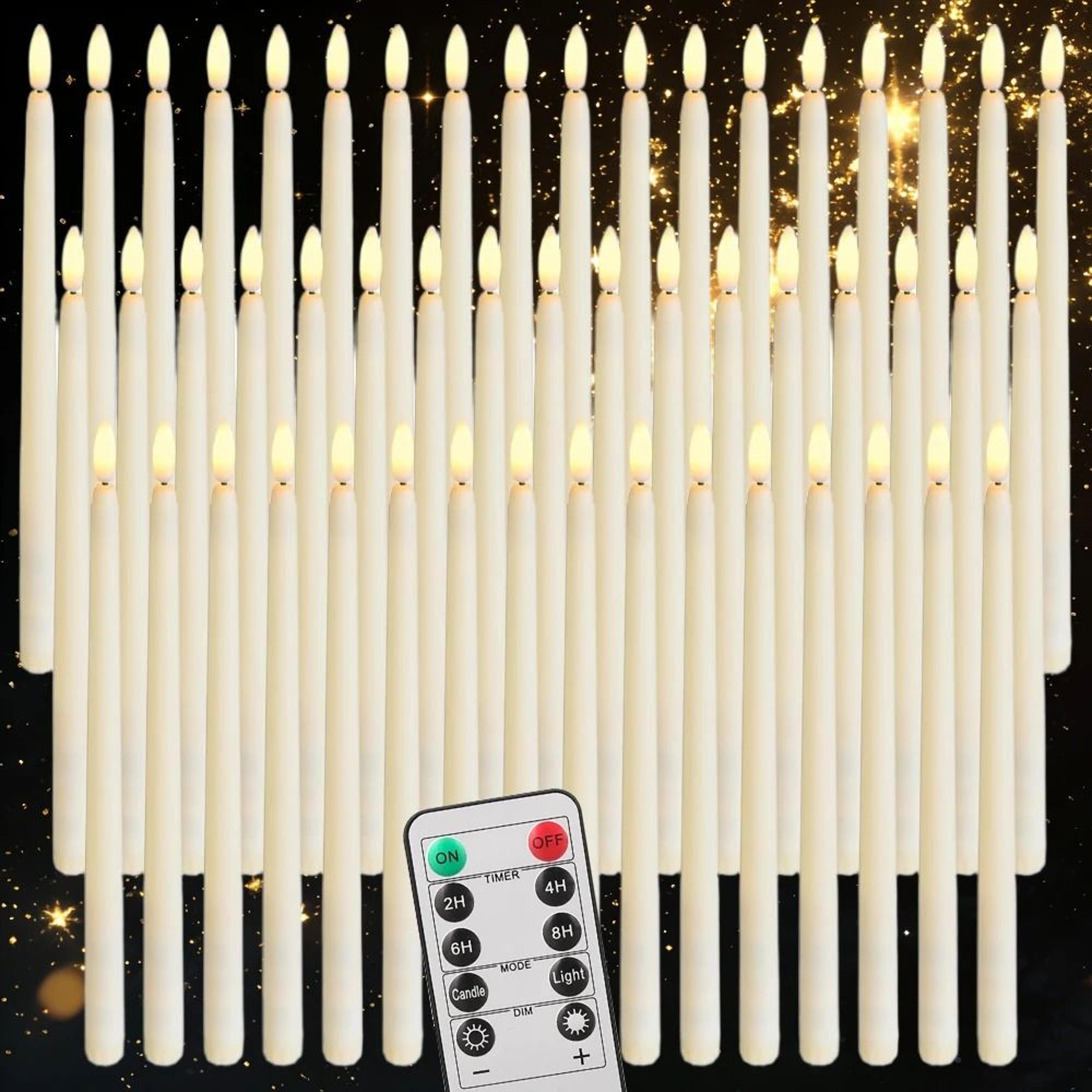 flameless taper candles with remote control flickering led candlesticks for christmas weddings and home decor