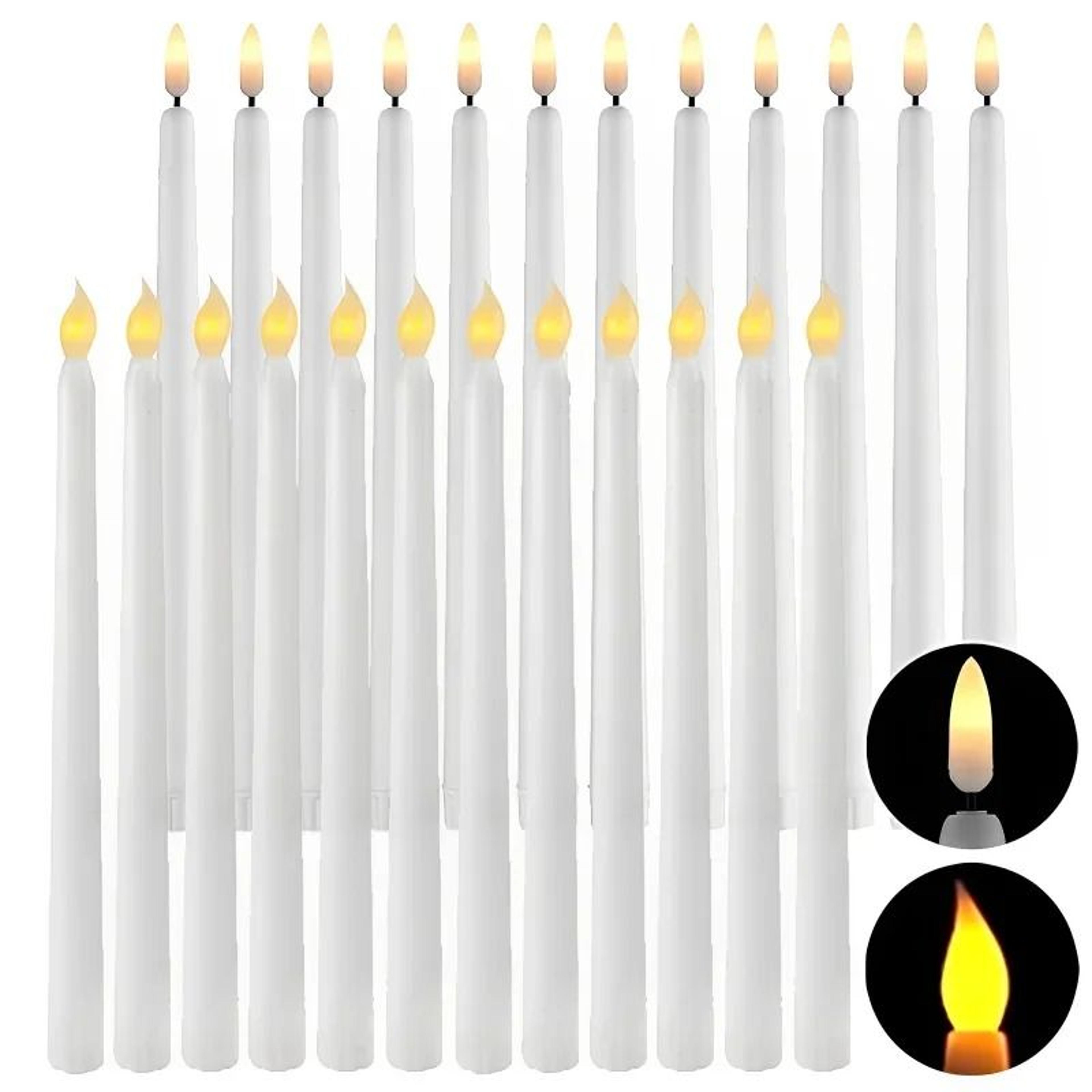 battery operated led flameless taper candles electric flickering long candlesticks for weddings and home decor