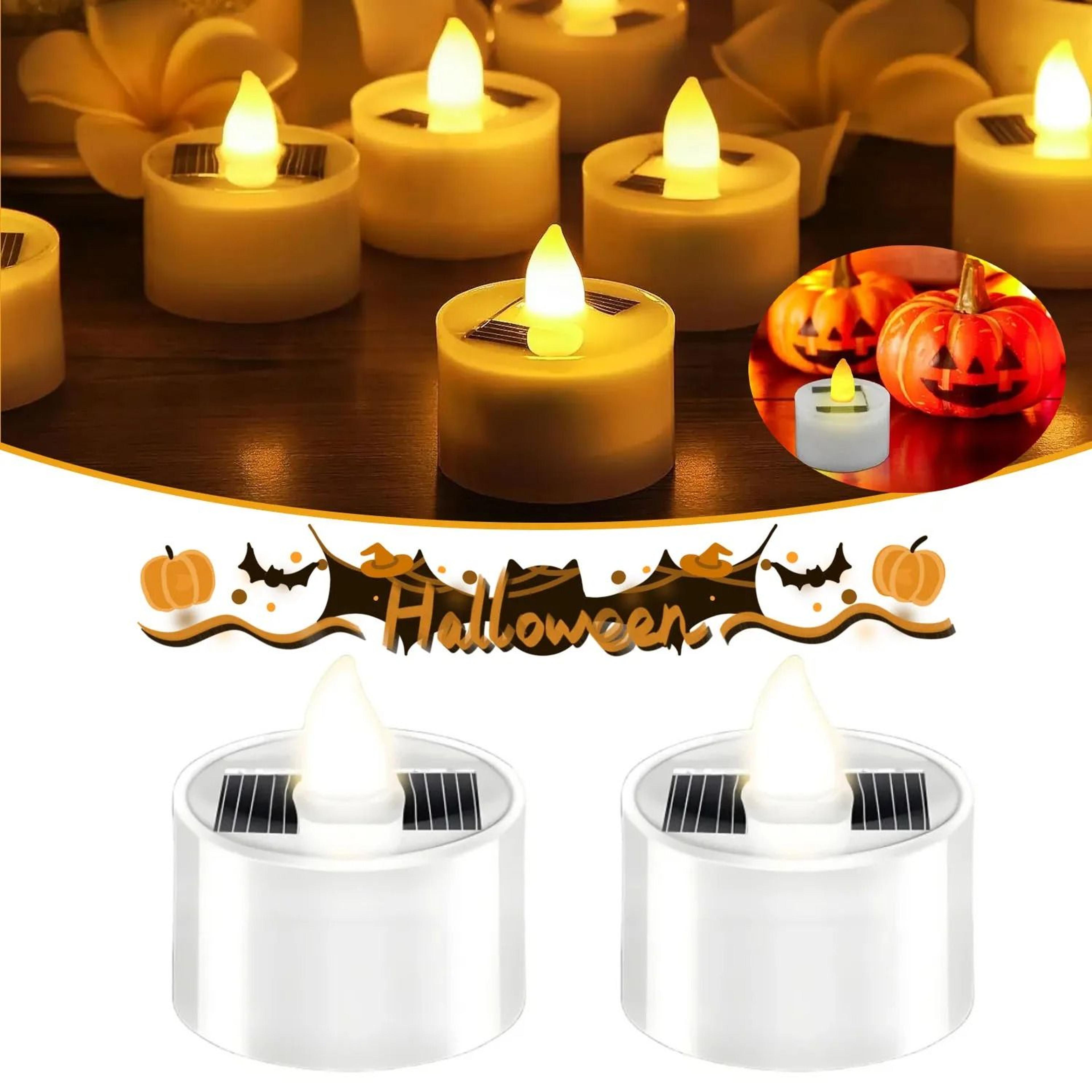 1 to 10 pcs outdoor solar powered led tea light candles realistic flickering lights for patio garden and holiday display