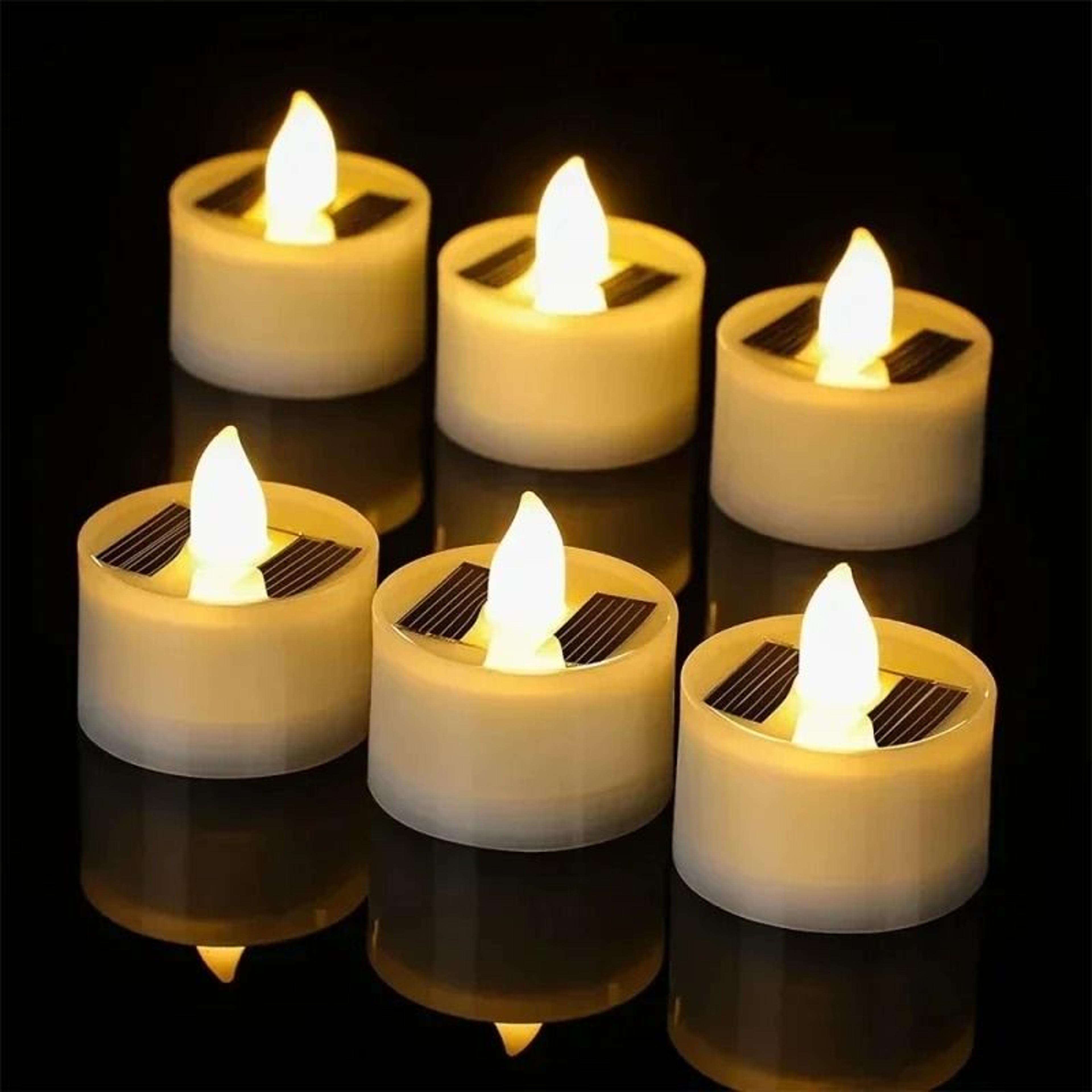 led solar outdoor waterproof flameless candle light electronic night lamp for garden wedding decor