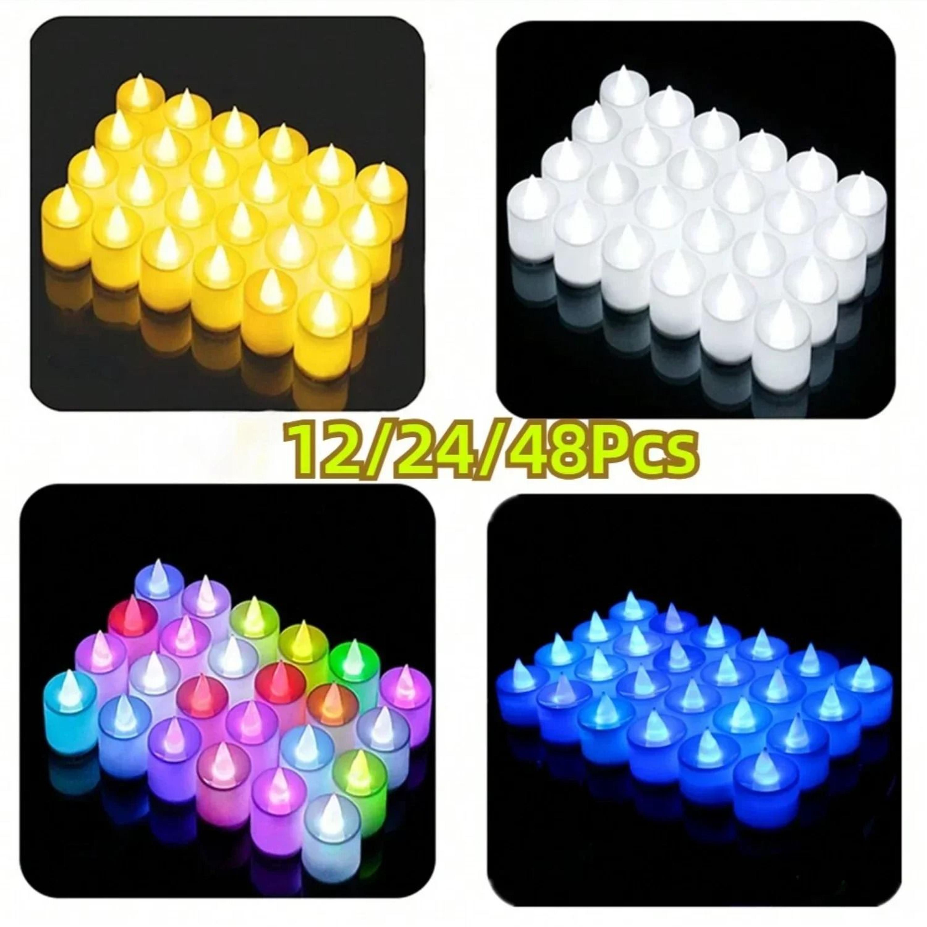 battery operated flameless led tea light candles flickering night lights for romantic wedding party decor