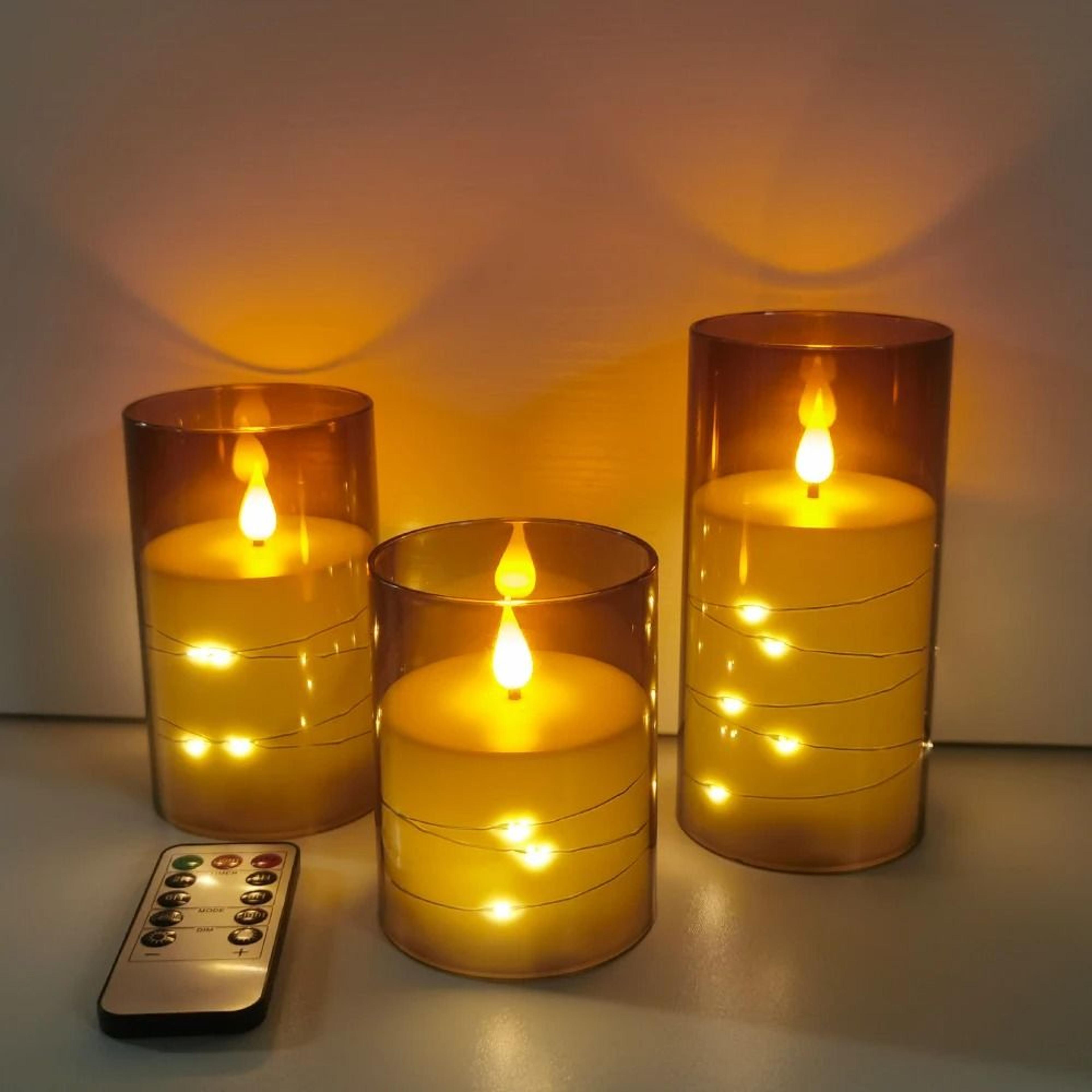 flameless led candles with remote control timers battery flickering lights for room wedding decor