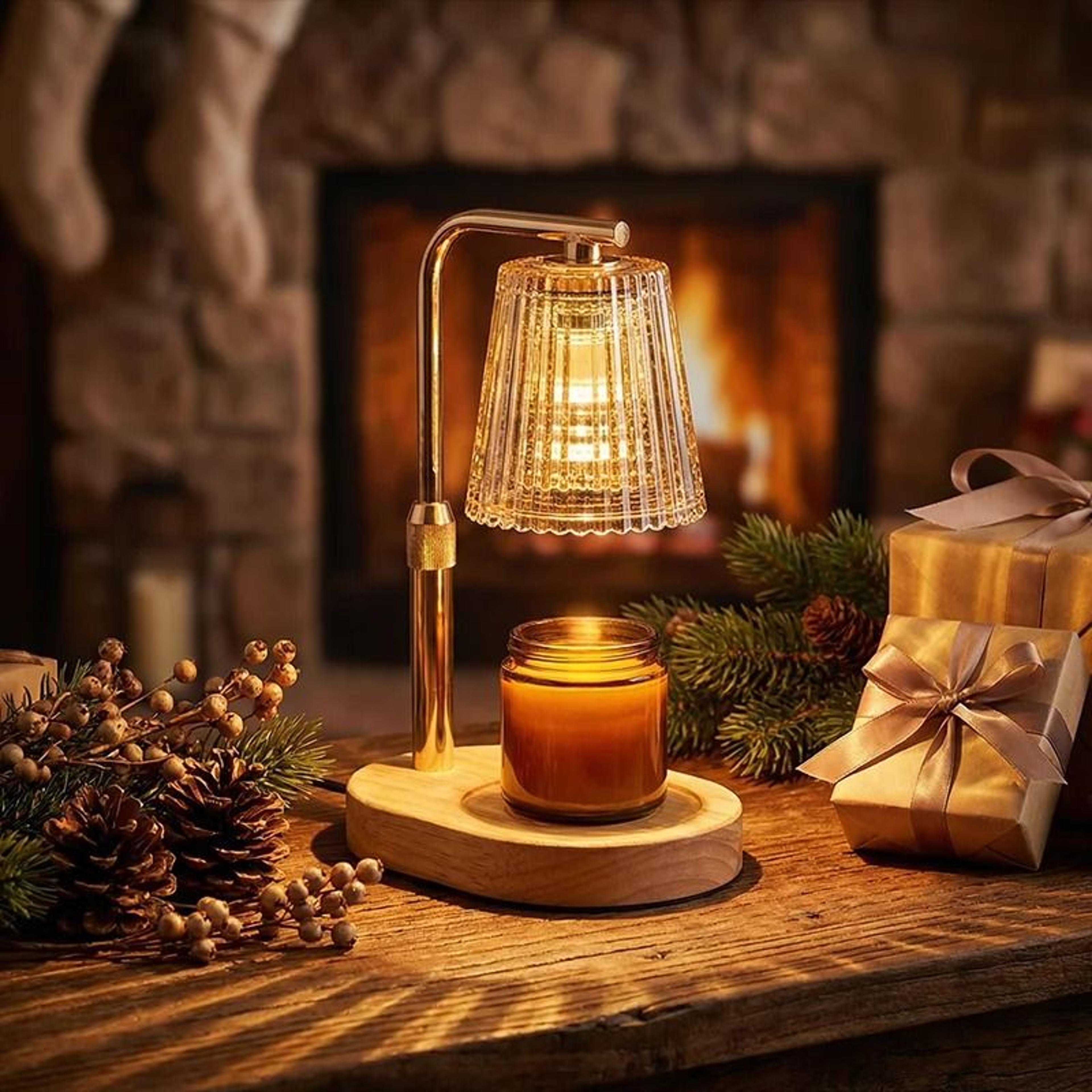 50w glass candle warmer lamp with timer & dimmable control cozy electric melting light for bedroom decor