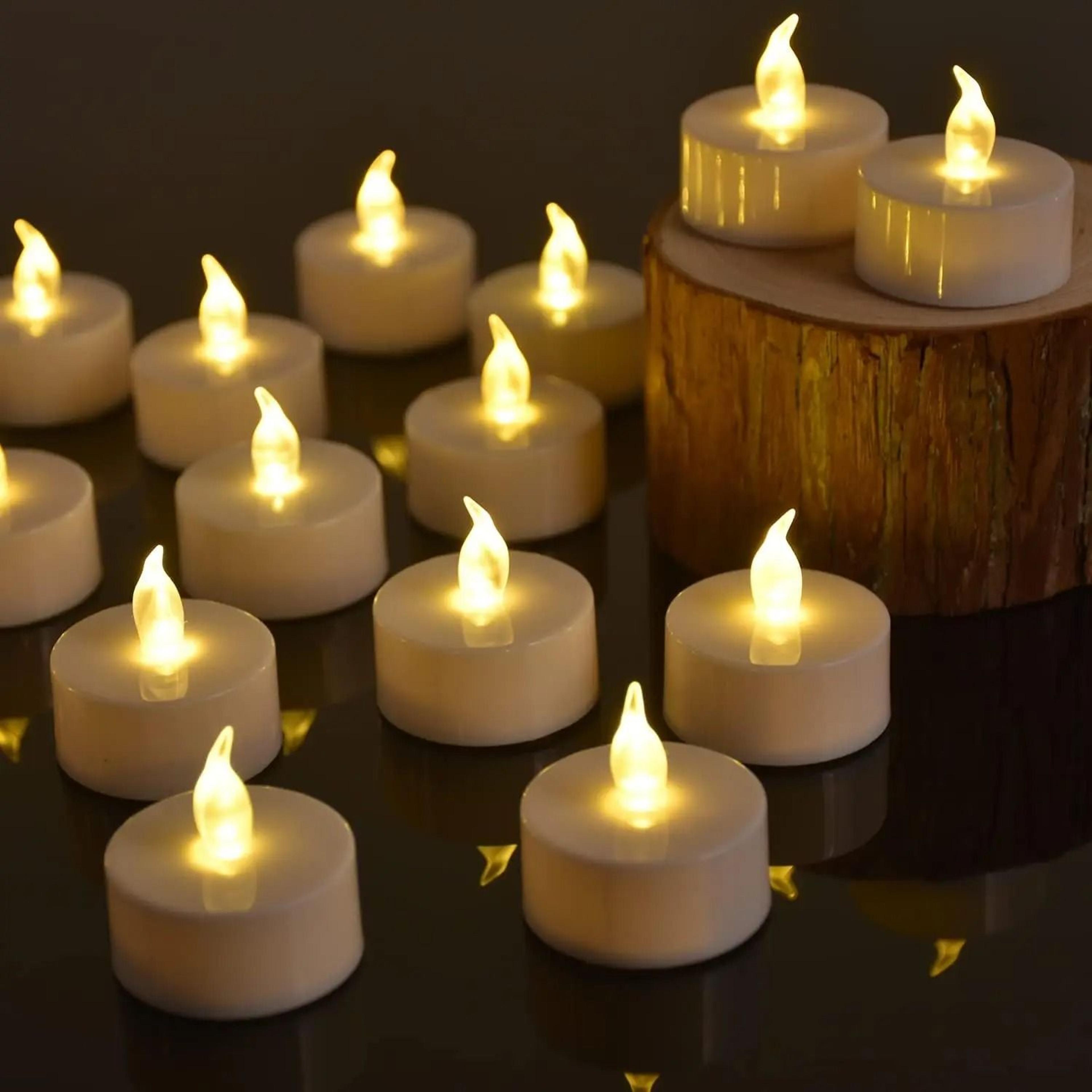 12 to 96 pcs flameless led creative wishing tea light candles warm white flickering lights for party decor