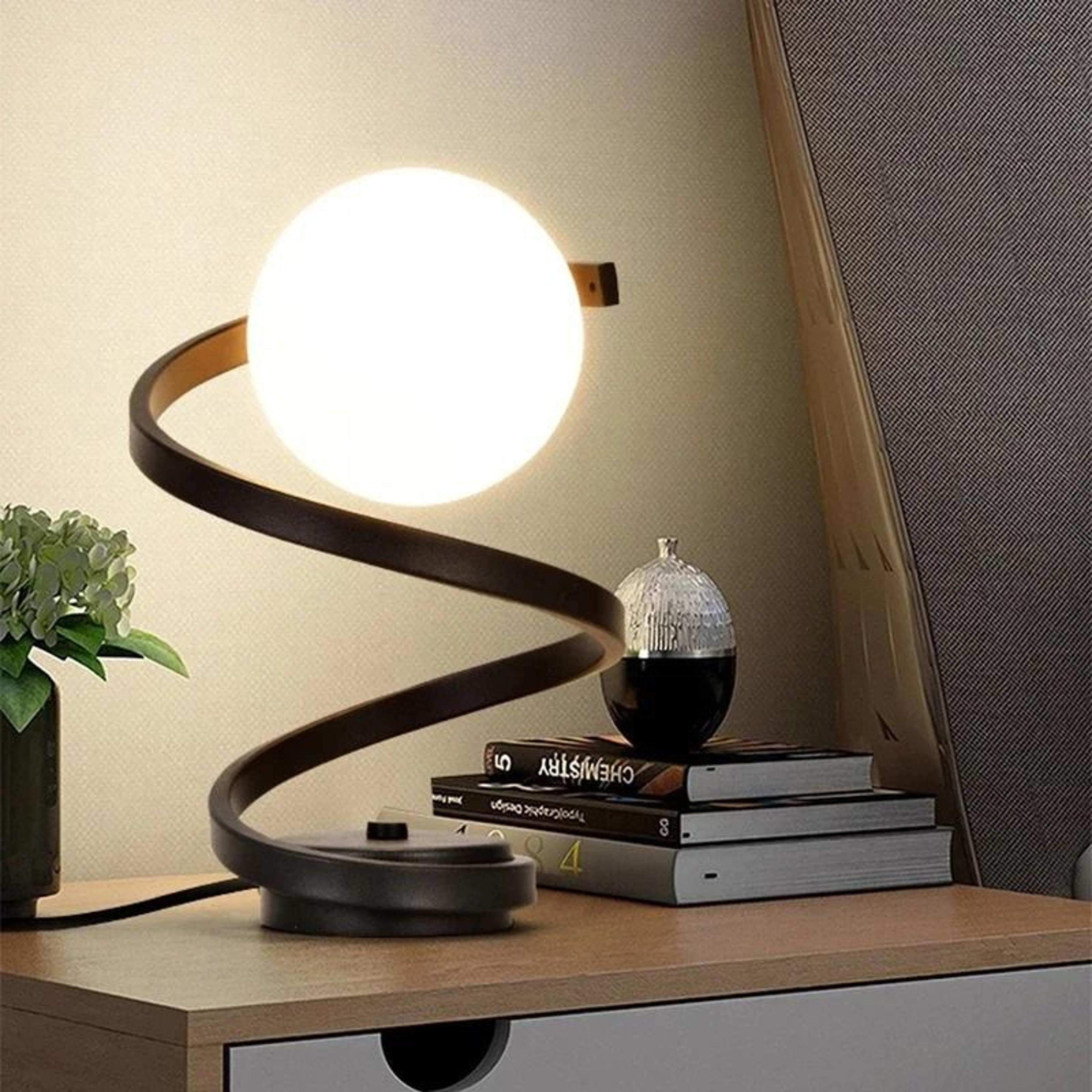nordic retro glass led table lamp accent night light for bedroom living room