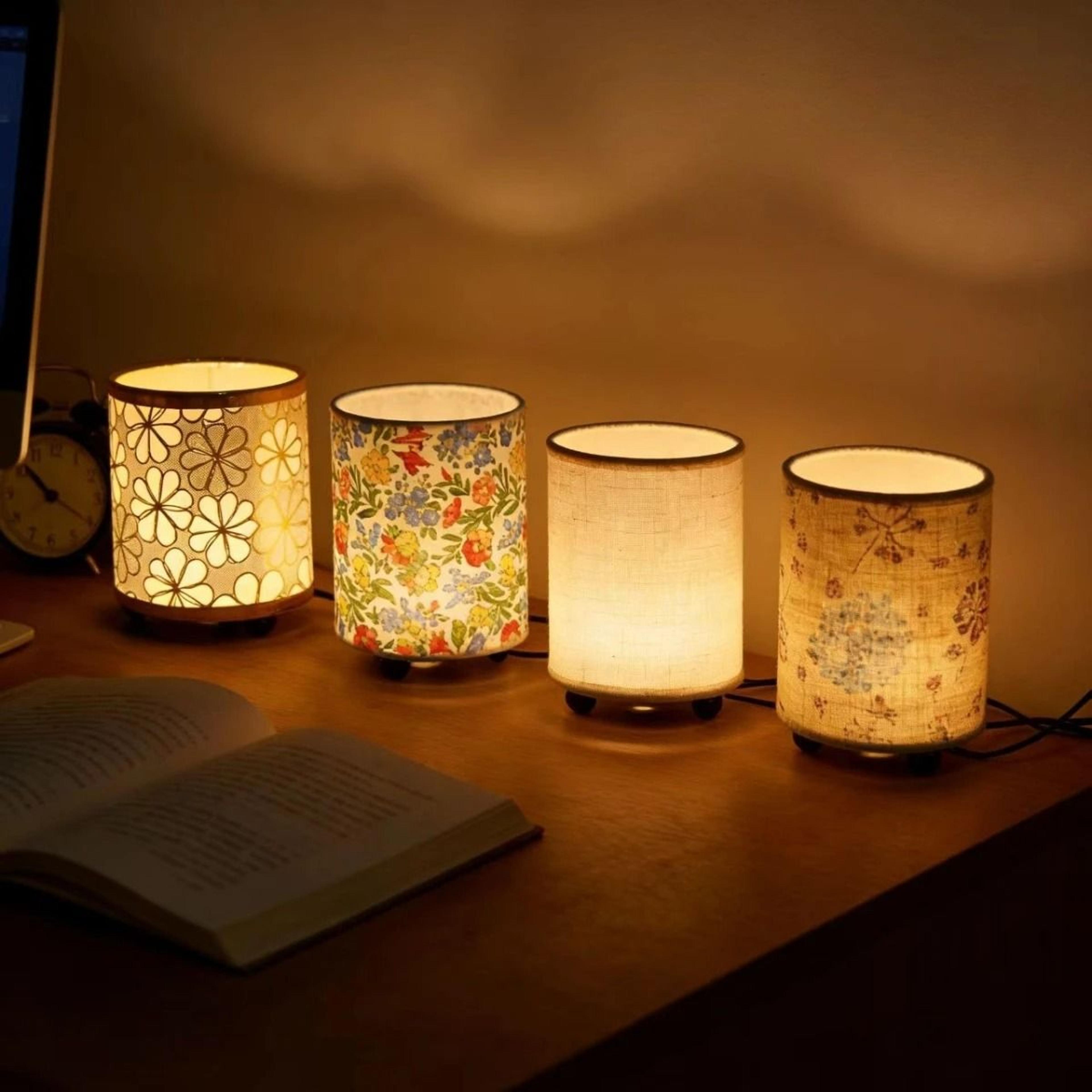 vintage rustic small desktop led lamp ambient night light for bedroom living room