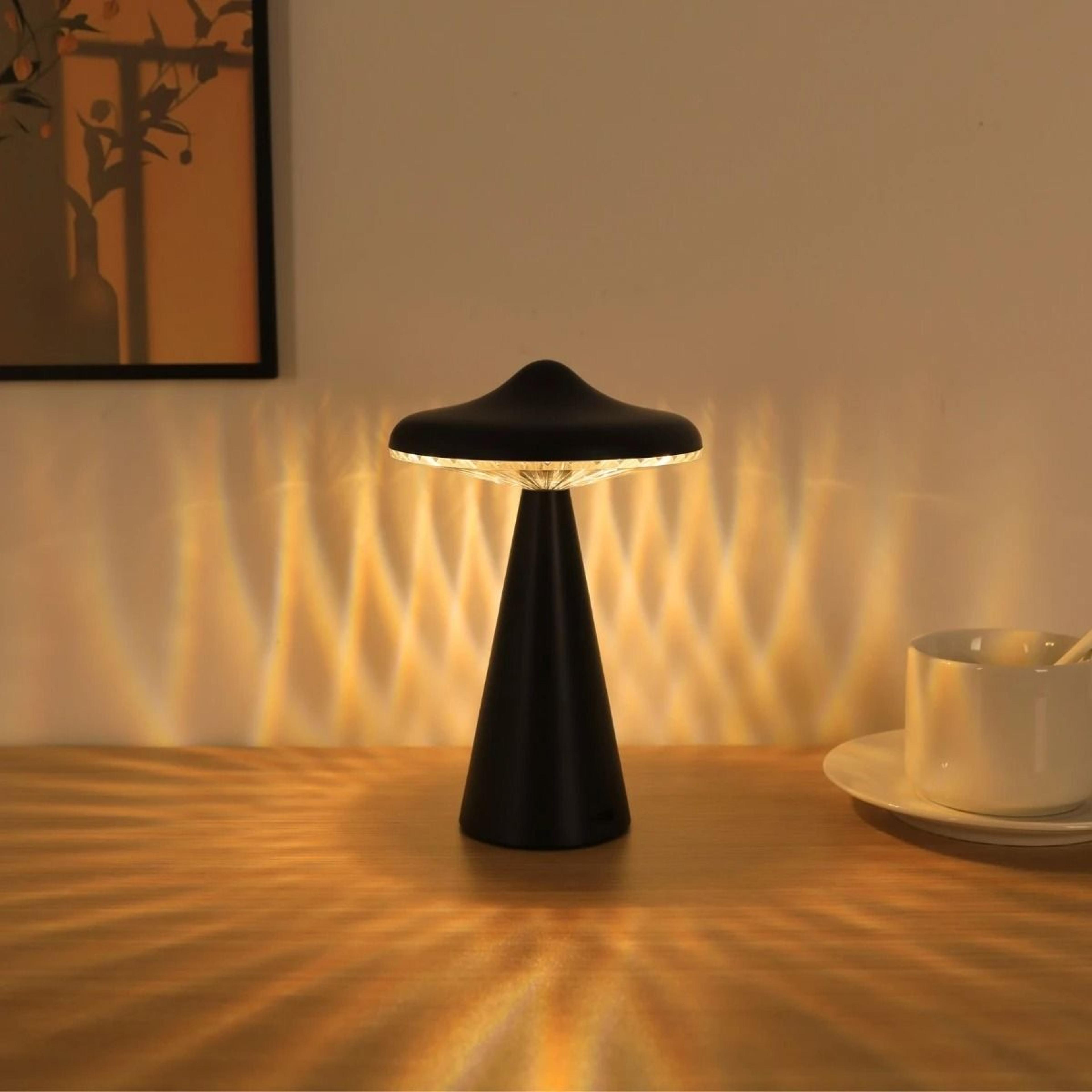 novel ufo touch led desk light usb rechargeable dimmable reading lamp bedside night light
