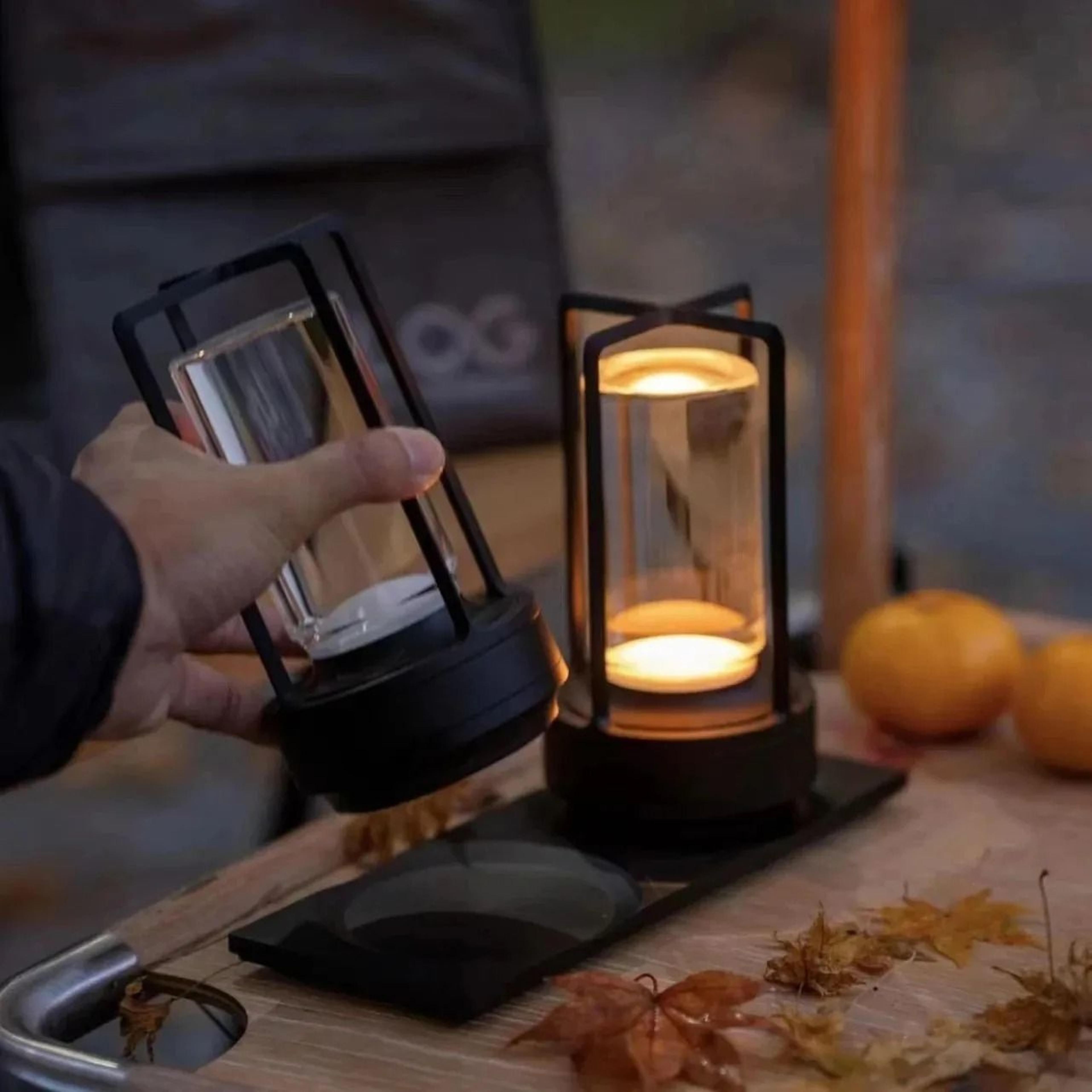 wireless led touch sensor table lamp usb rechargeable ambient night light for bedroom hotel