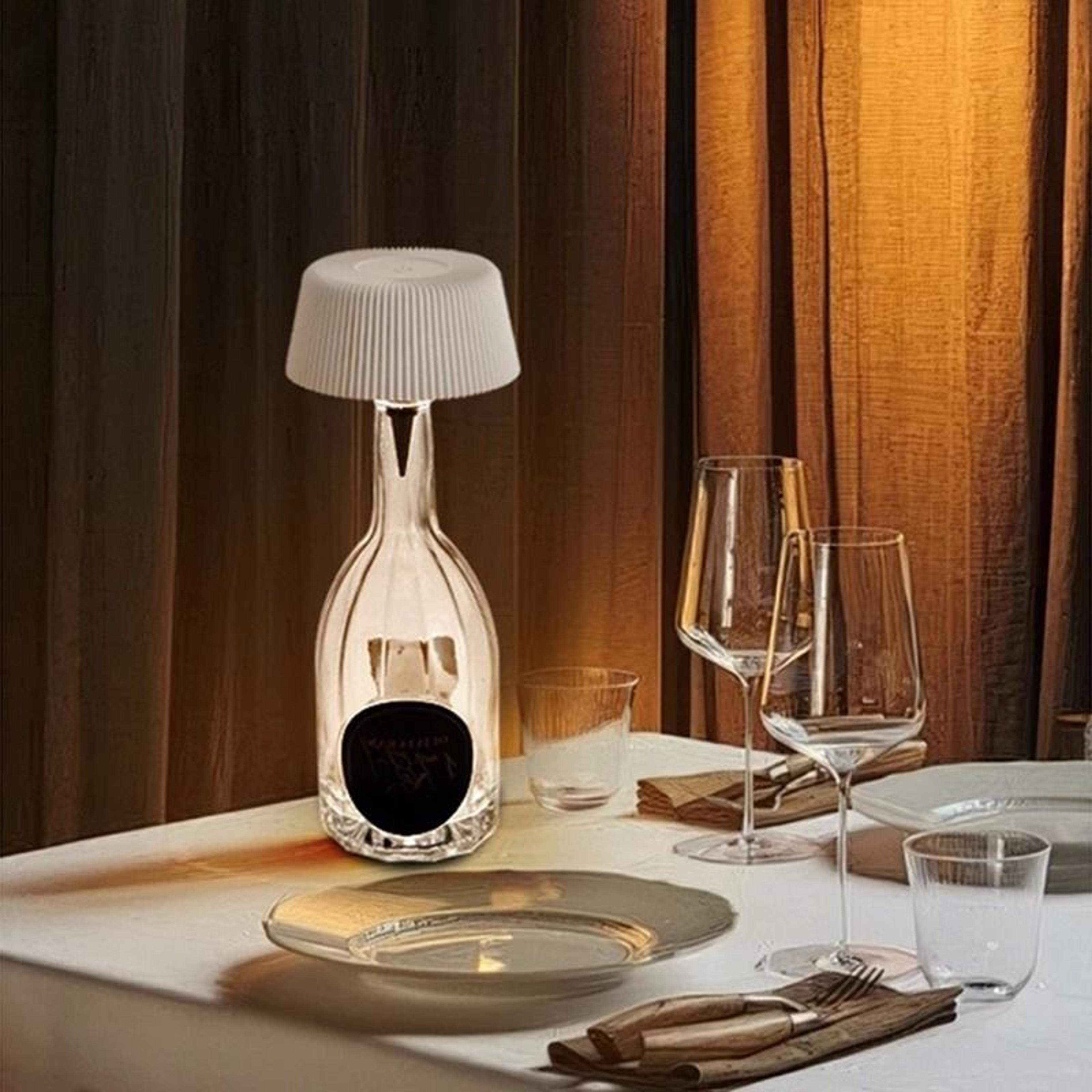 led wine bottle table lamp wireless rechargeable night light for bar restaurant bedroom