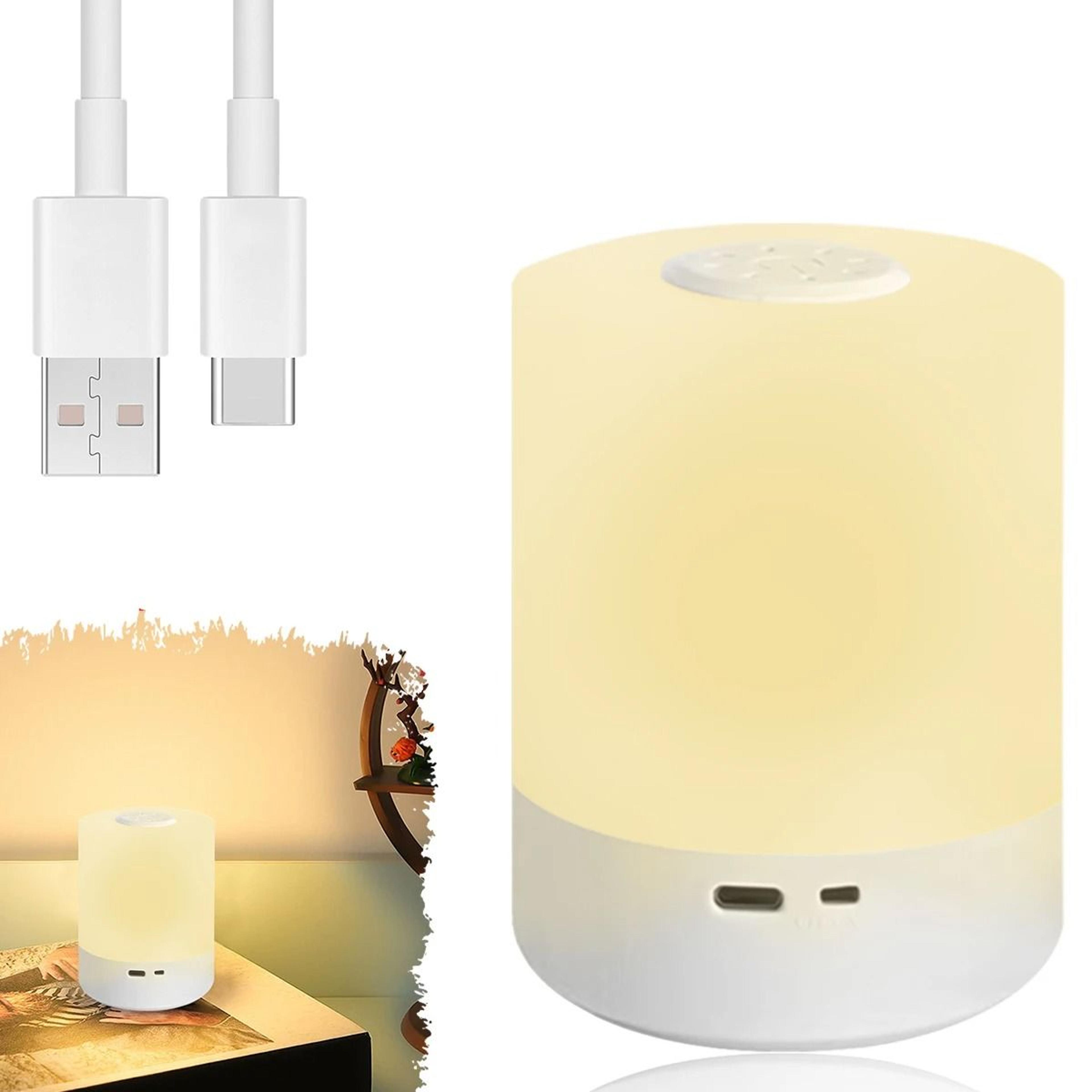 touch led night light 3 modes usb charging soft table lamp for kids bedroom gift