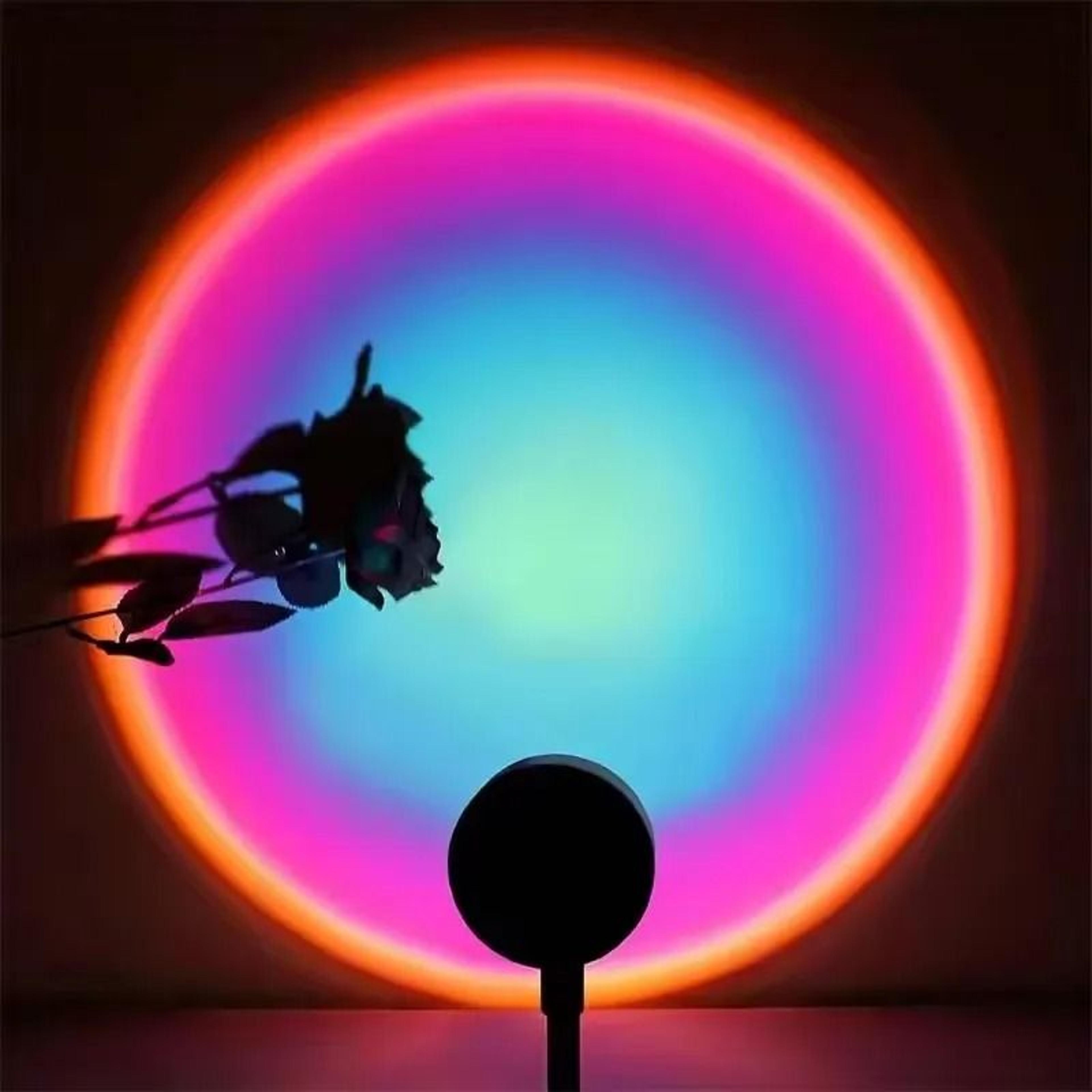 usb sunset projection lamp led atmosphere night light for photography wall decor