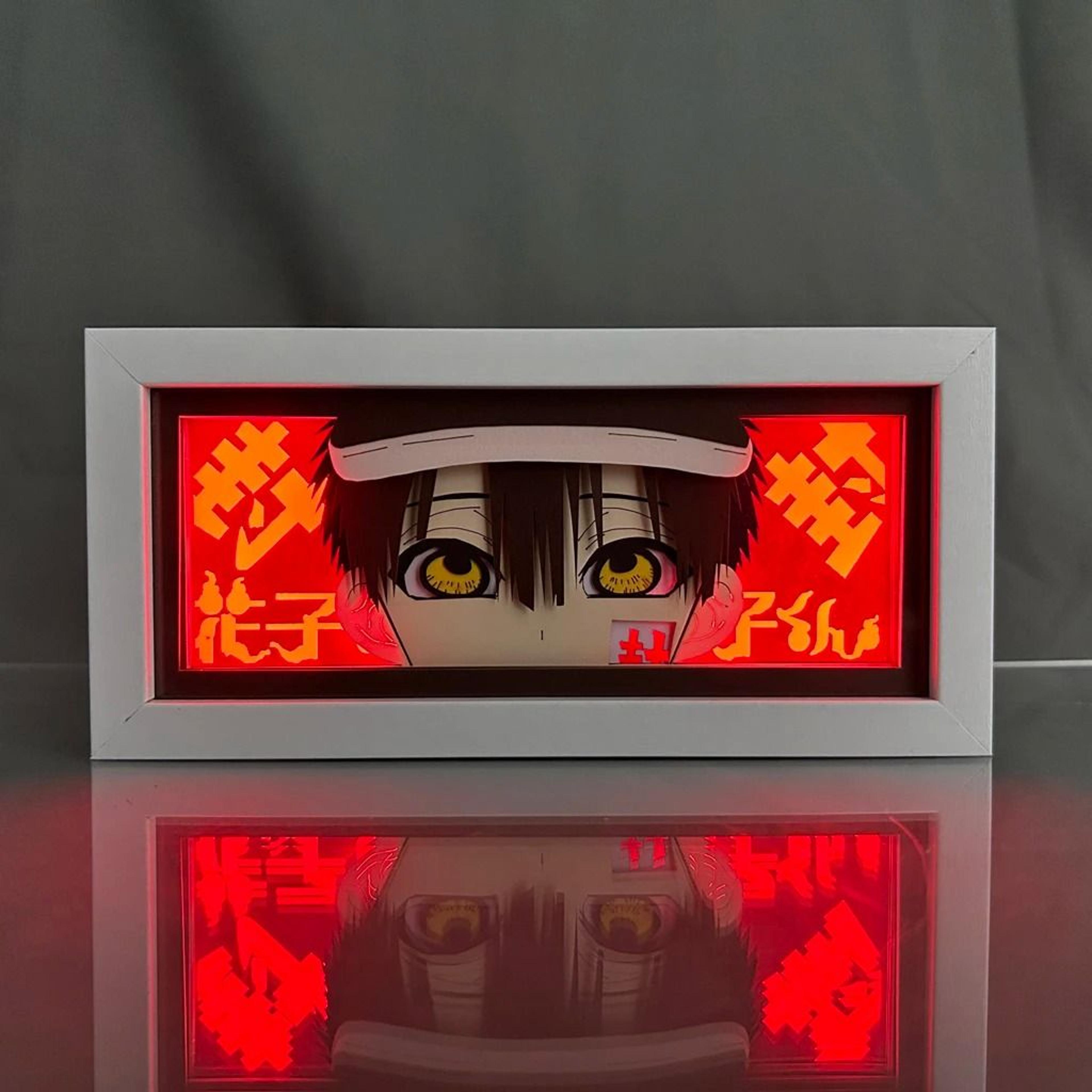 toilet-bound hanako-kun anime paper cut led light box desktop manga night light for kids bedroom
