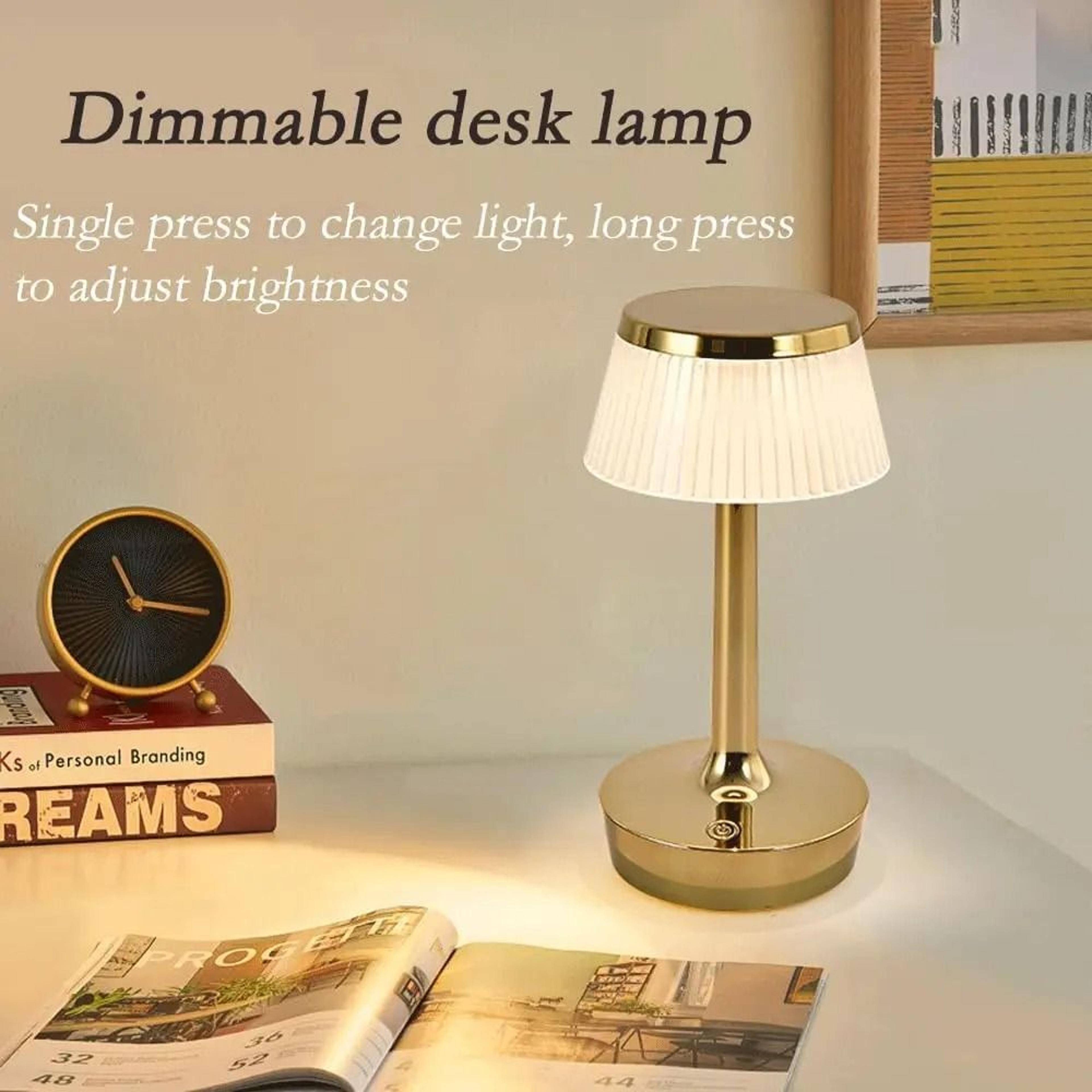 led touch sensor usb rechargeable table lamp 3 color dimmable night light for bedside hotel bar reading