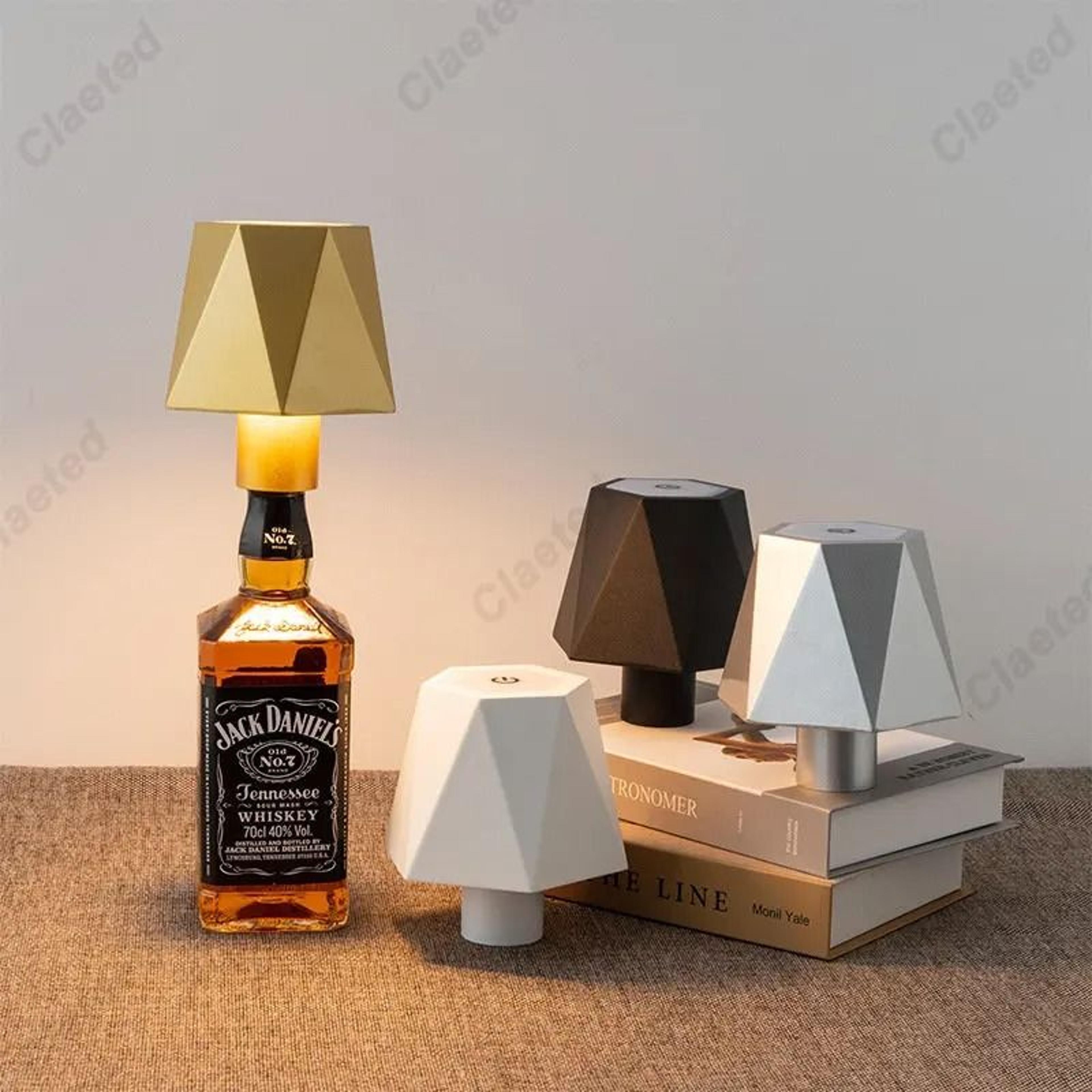 led wine bottle light head removable rechargeable table lamp for bar cafe bedside night light