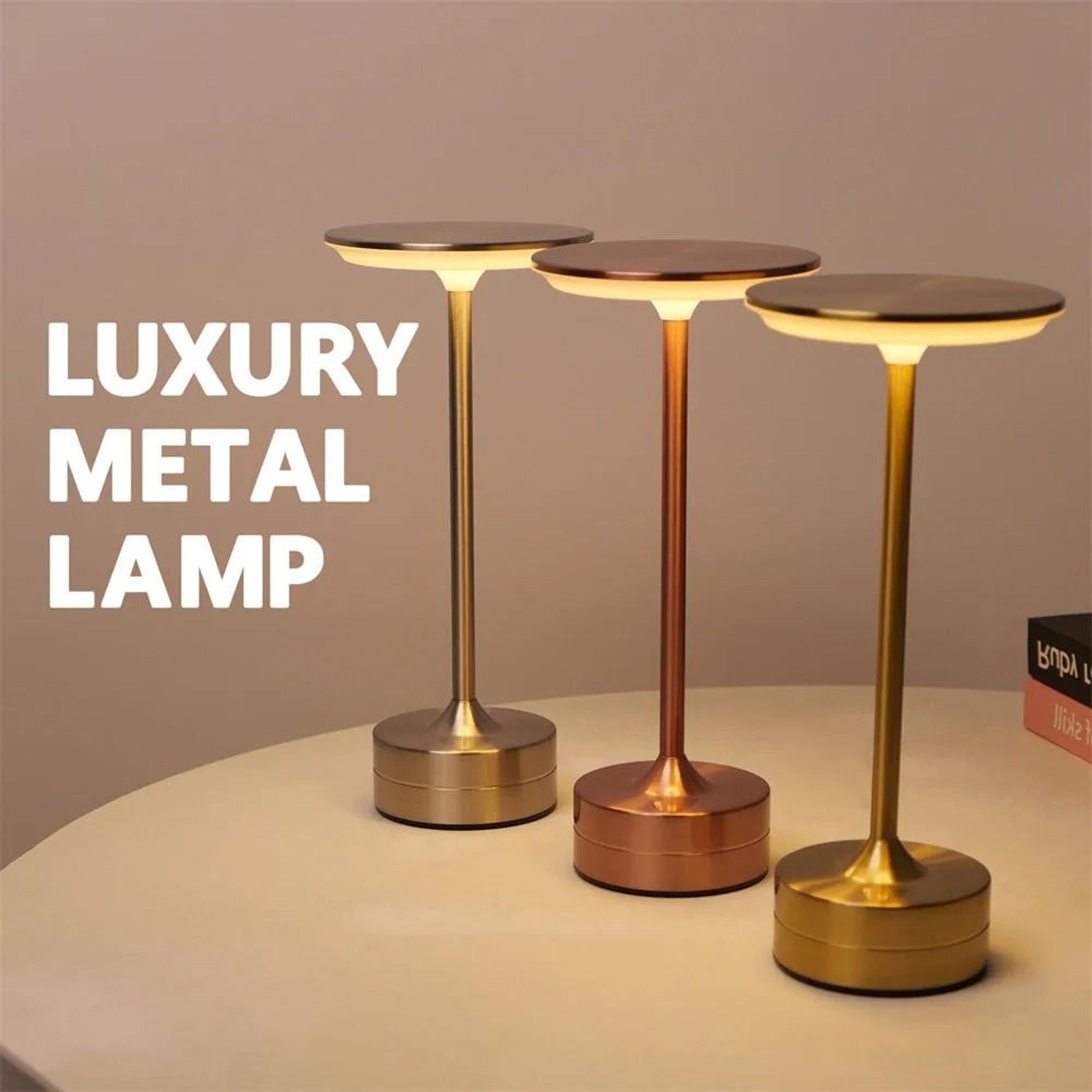 rechargeable touch sensor led table lamp wireless reading night light for restaurant hotel bedroom