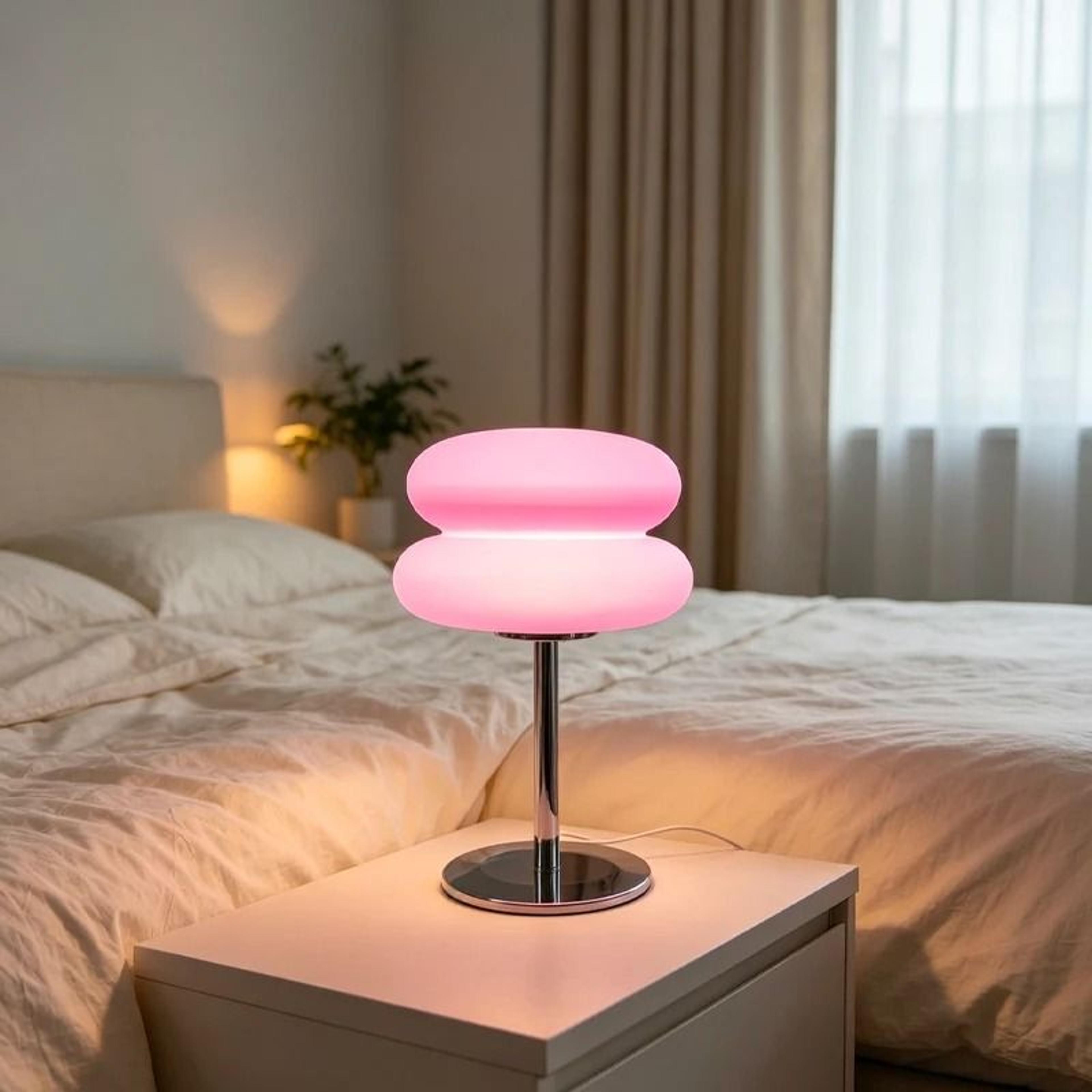 macaron led table lamp 3-color dimmable bedside ambient light eye protection night light for bedroom