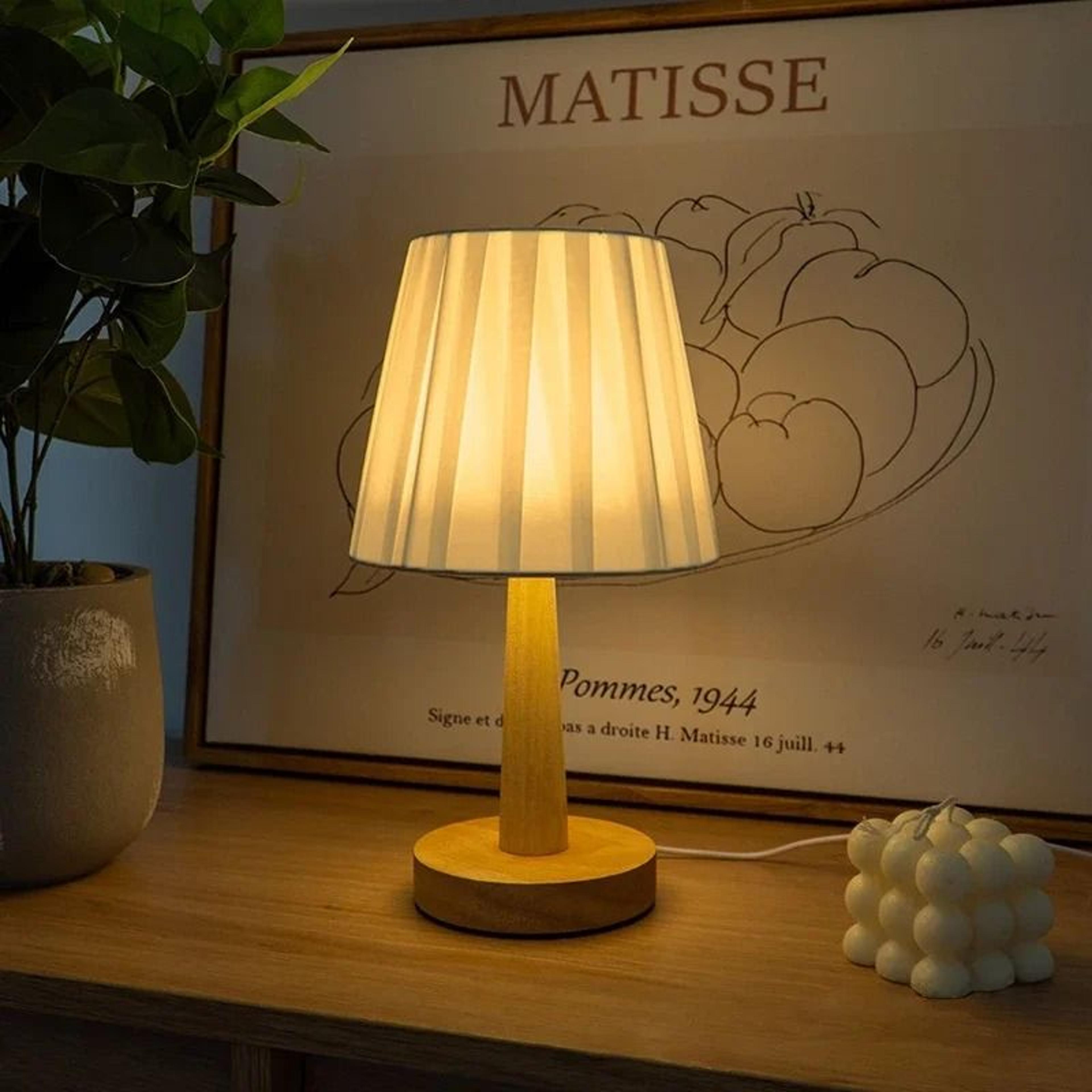 nordic pleated table lamp diy foldable usb art atmosphere bedside night light for home decor