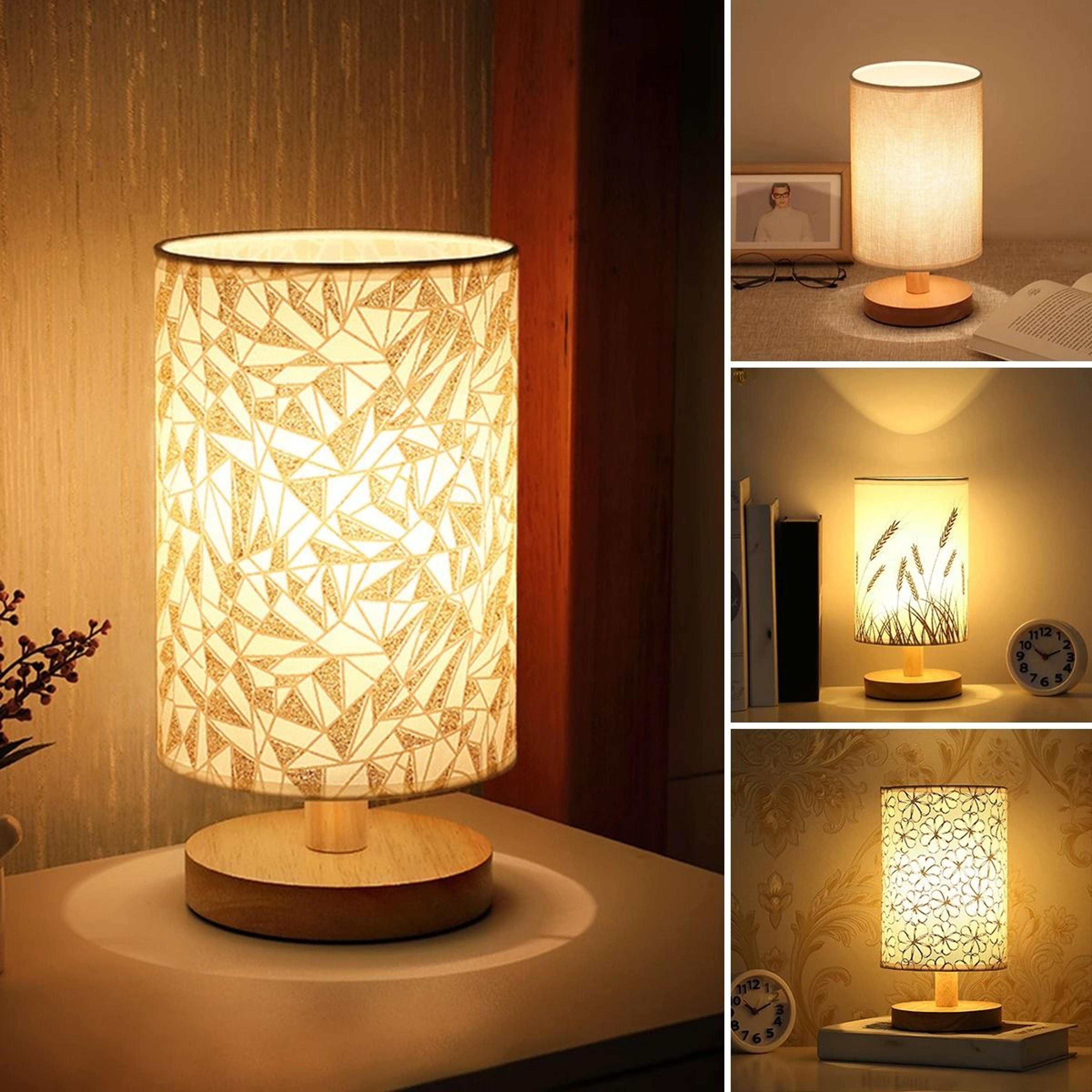linen table lamp usb powered touch control modern nordic bedside lamp for bedroom living room