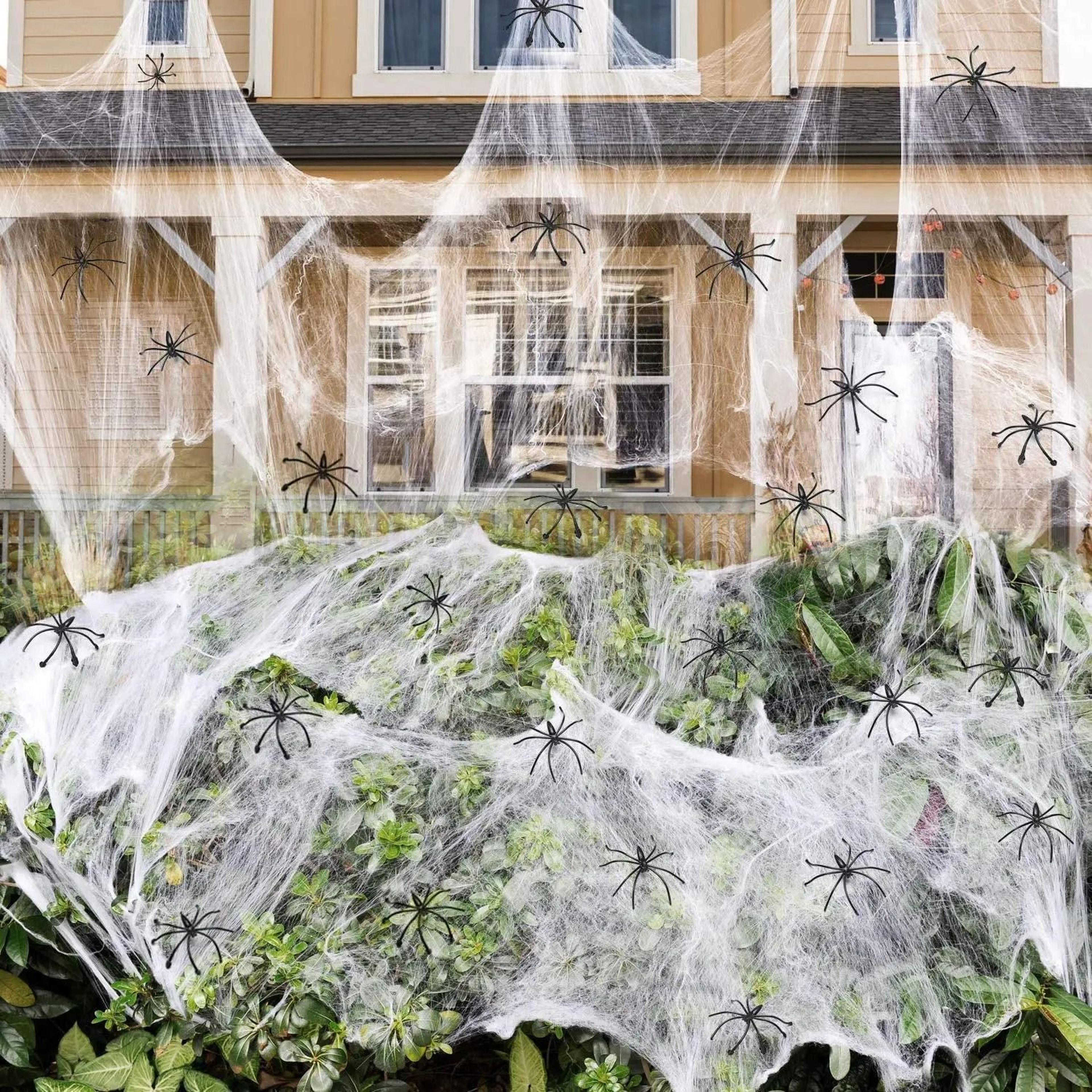 artificial stretchy spider web halloween party decor cobweb prop