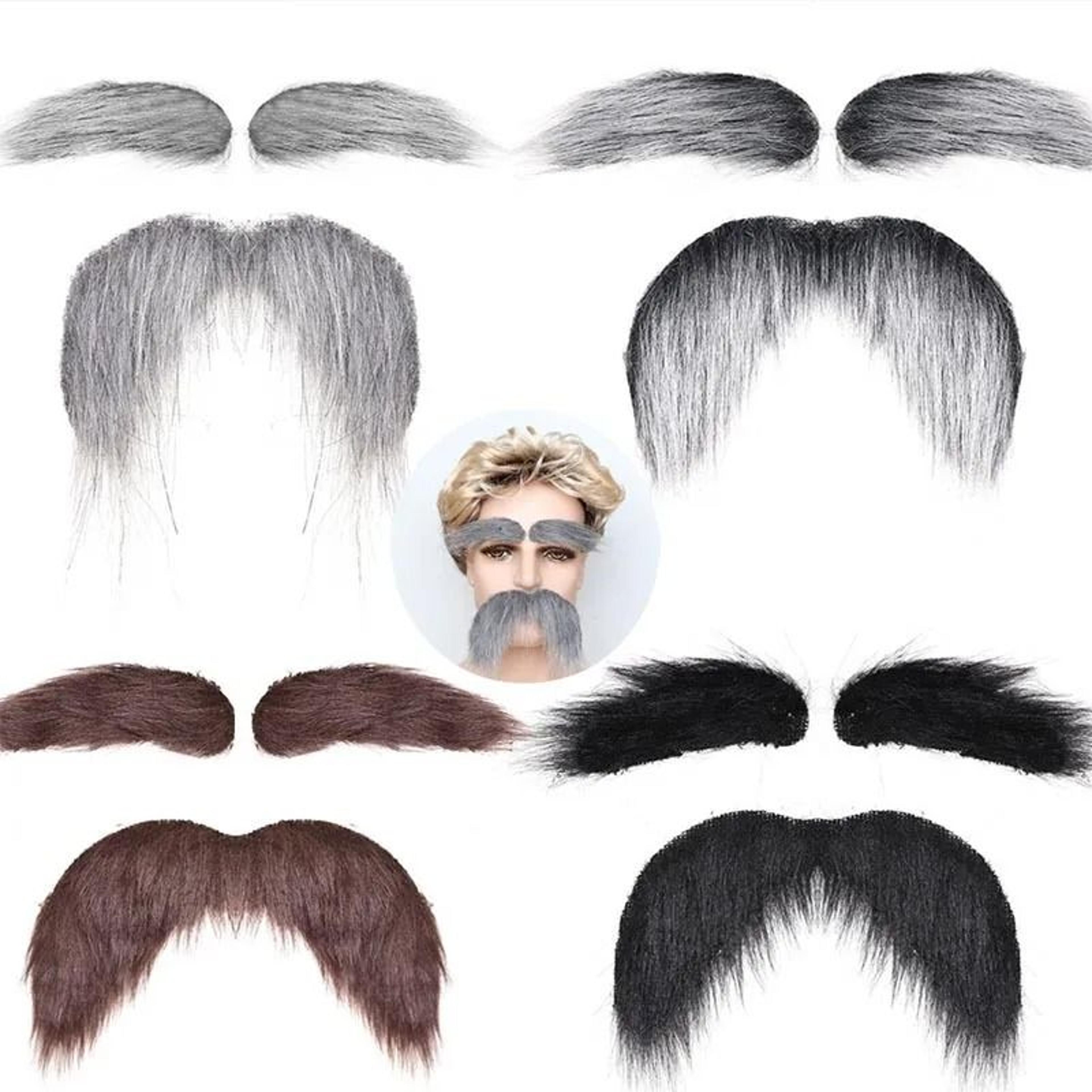 self-adhesive fake mustache and eyebrow set for cosplay & costumes