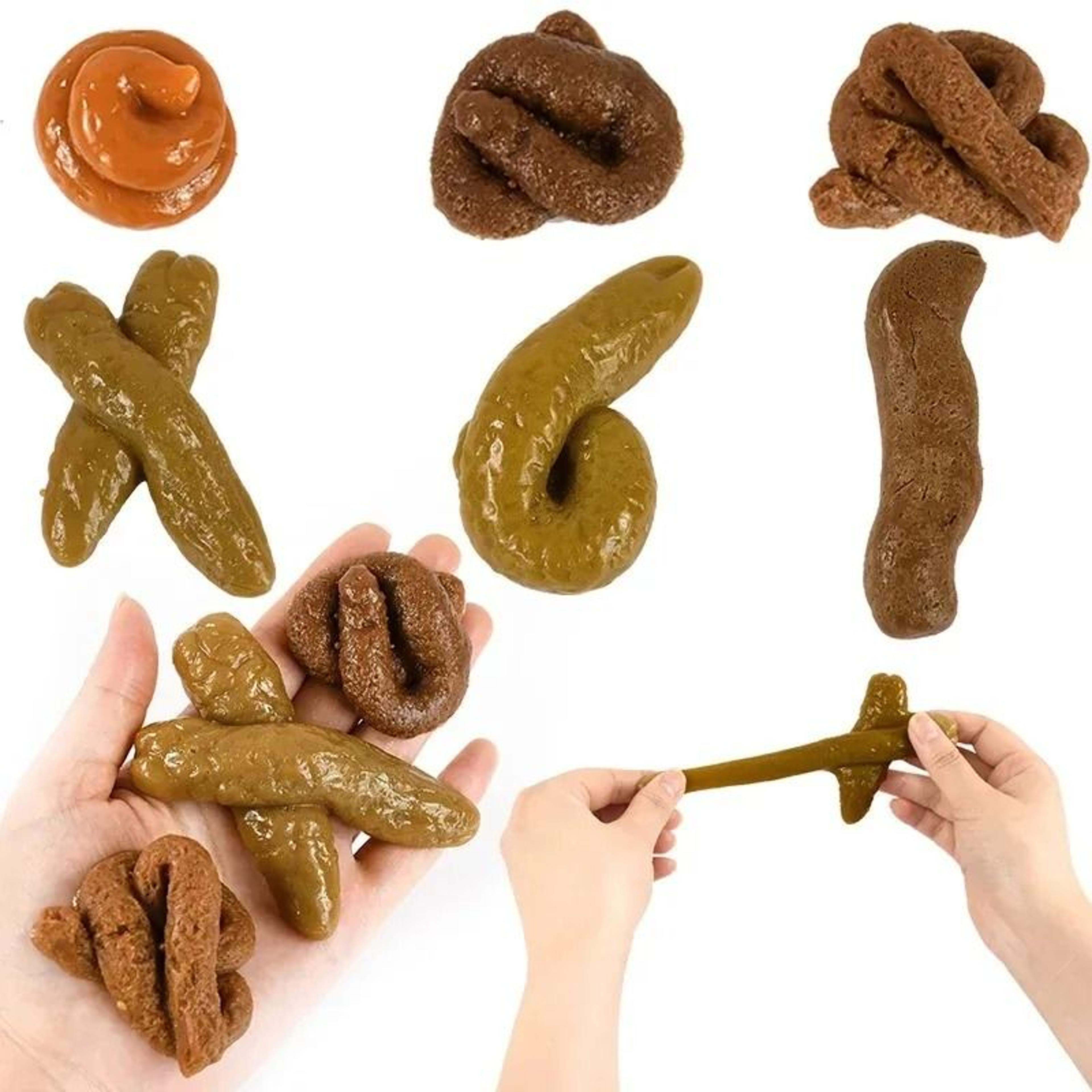 realistic fake poop prank toy – soft & safe plastic gag gift for jokes, games & stress relief