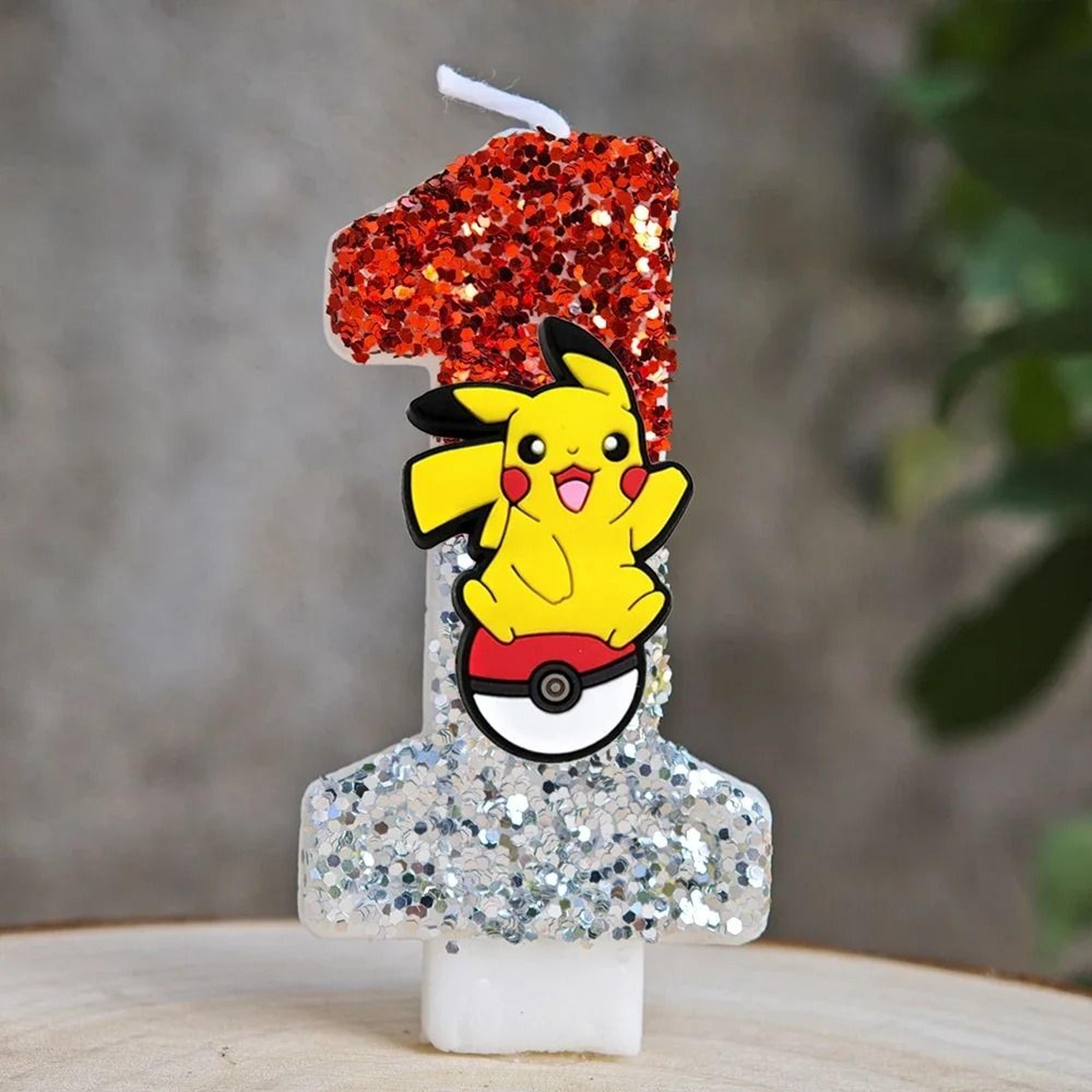 cute pokemon anime figure birthday cake candles cartoon monster party decor set
